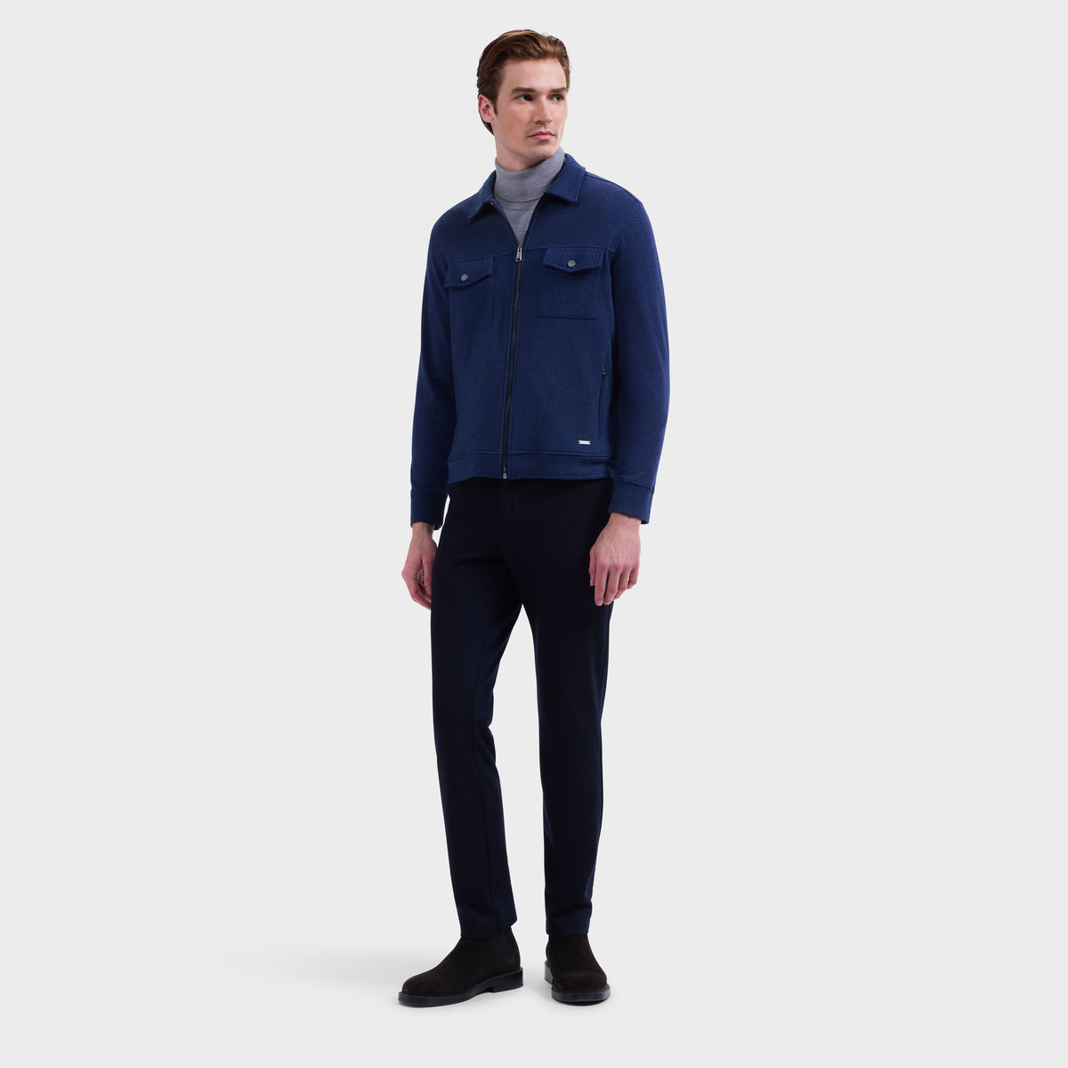 Houndstooth Zip Jacket