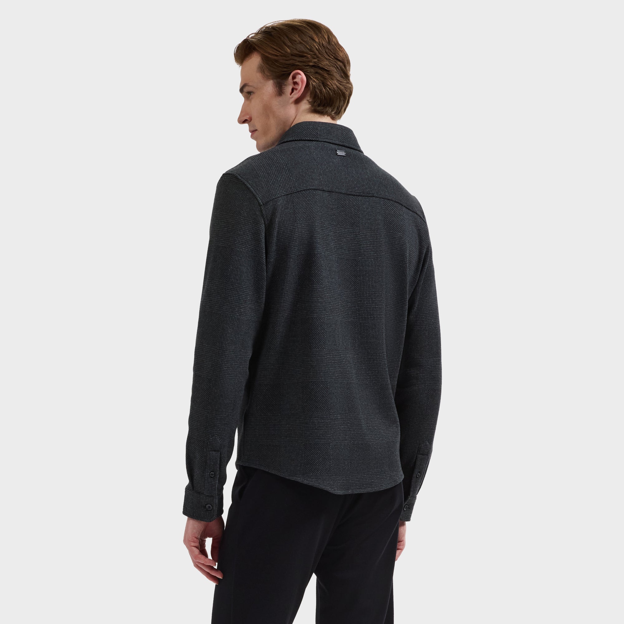 Glen Plaid Knit Shirt