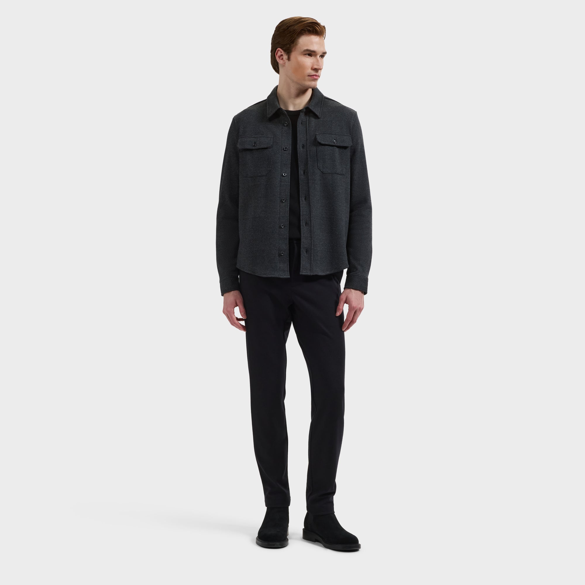 Glen Plaid Knit Shirt