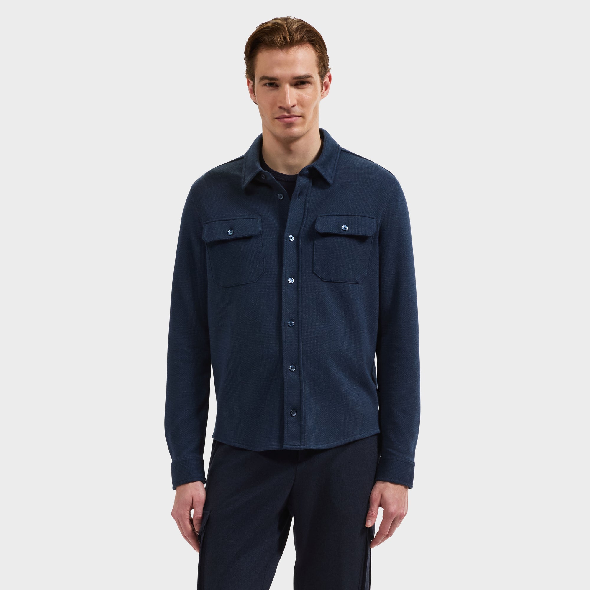 Glen Plaid Knit Shirt
