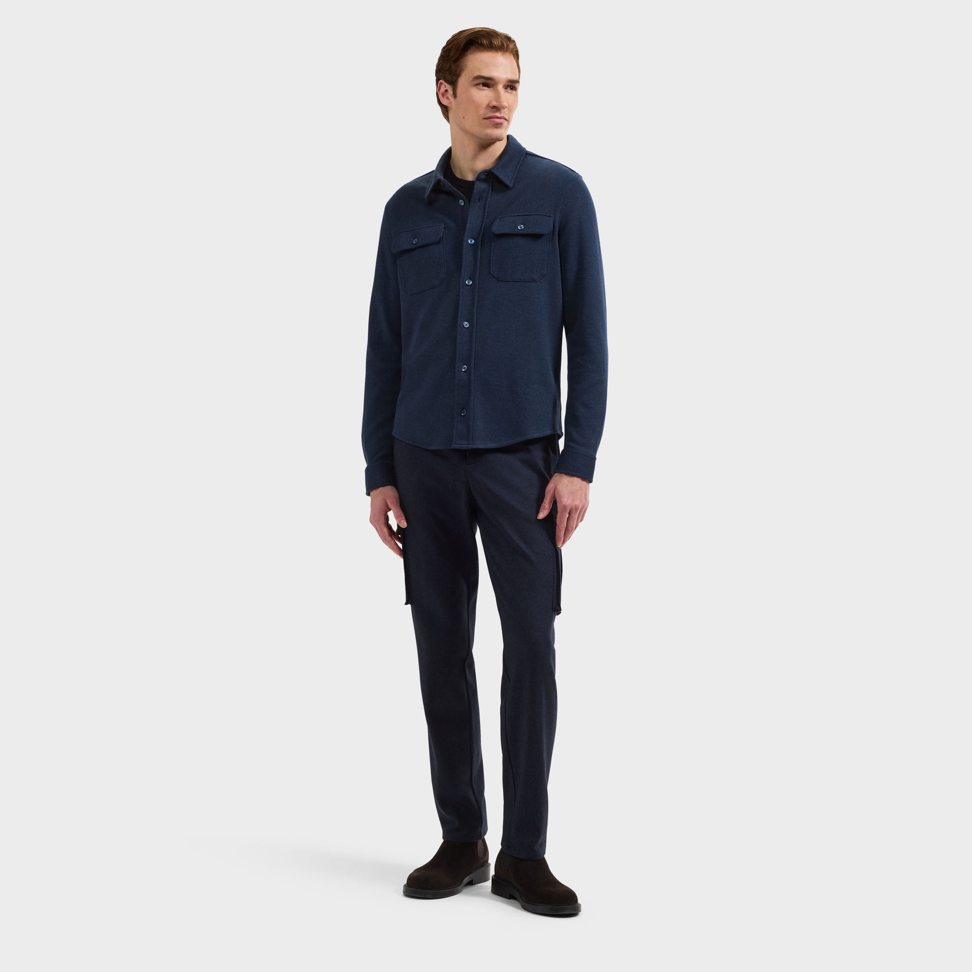 Glen Plaid Knit Shirt