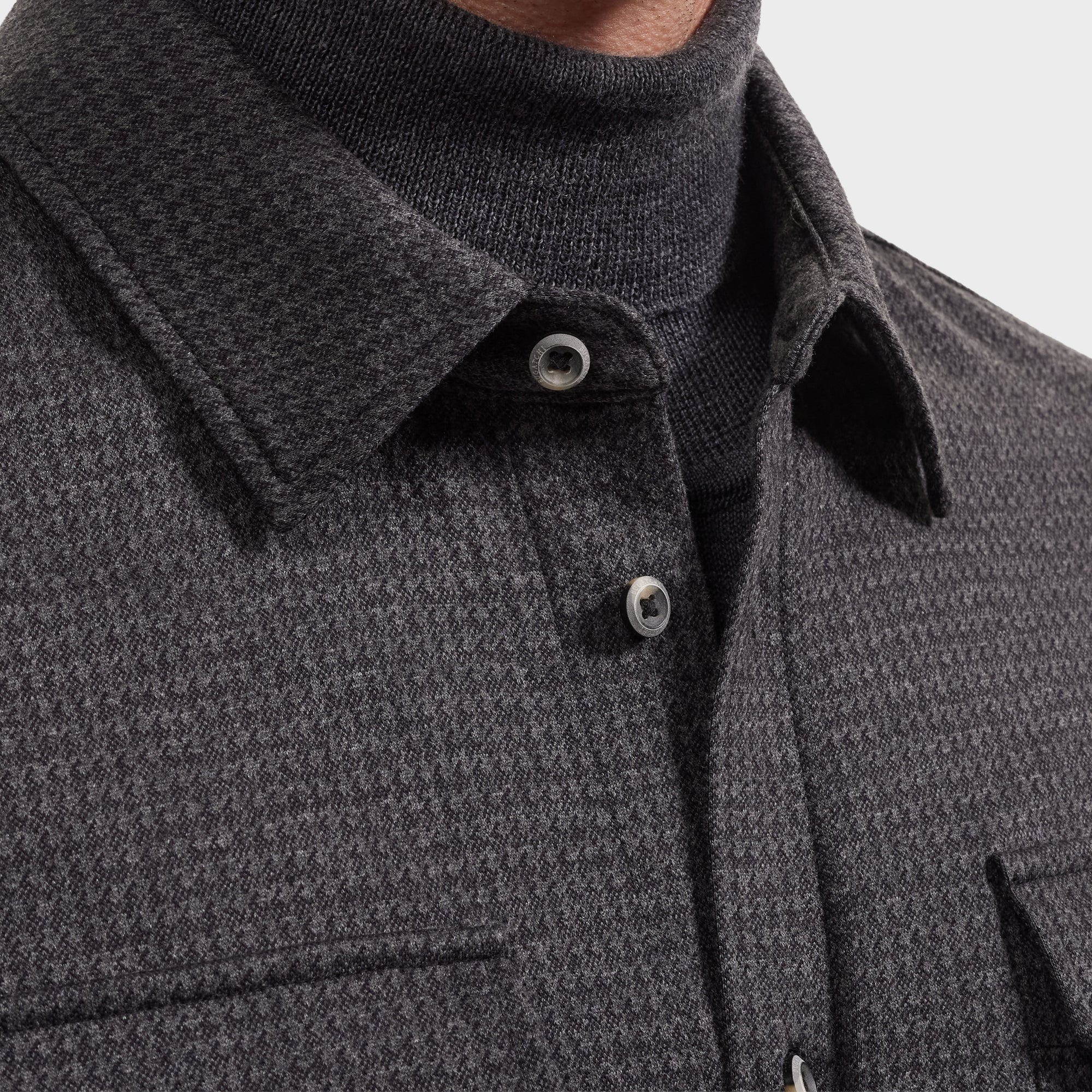 Houndstooth Knit Shirt