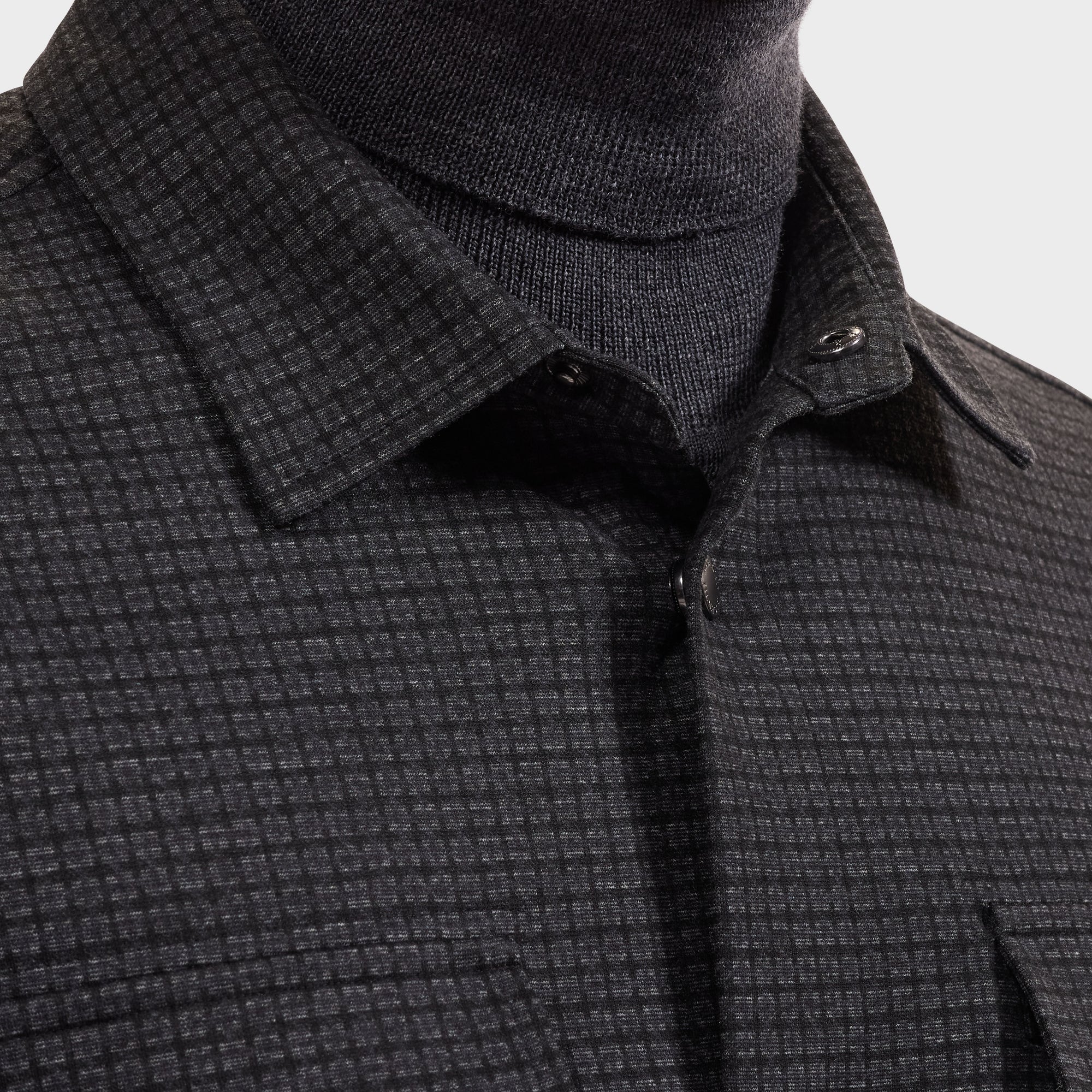 Micro Check Performance Knit Shirt