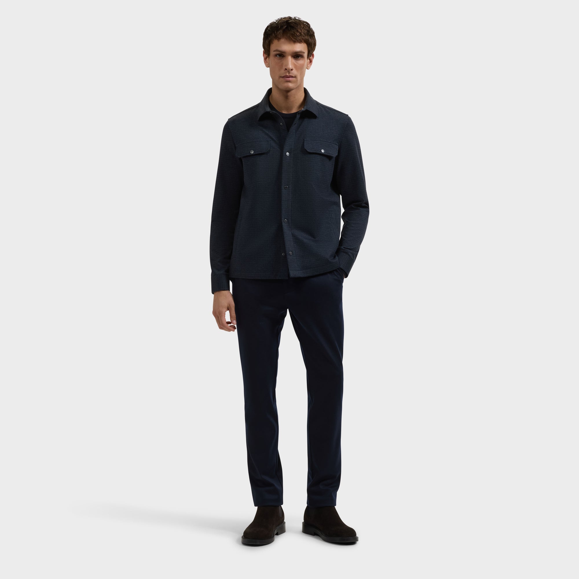 Micro Check Performance Knit Shirt