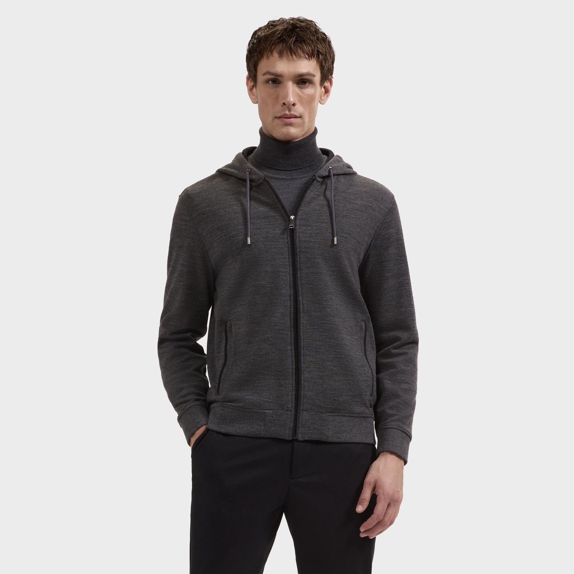 Heathered Zip Hoodie