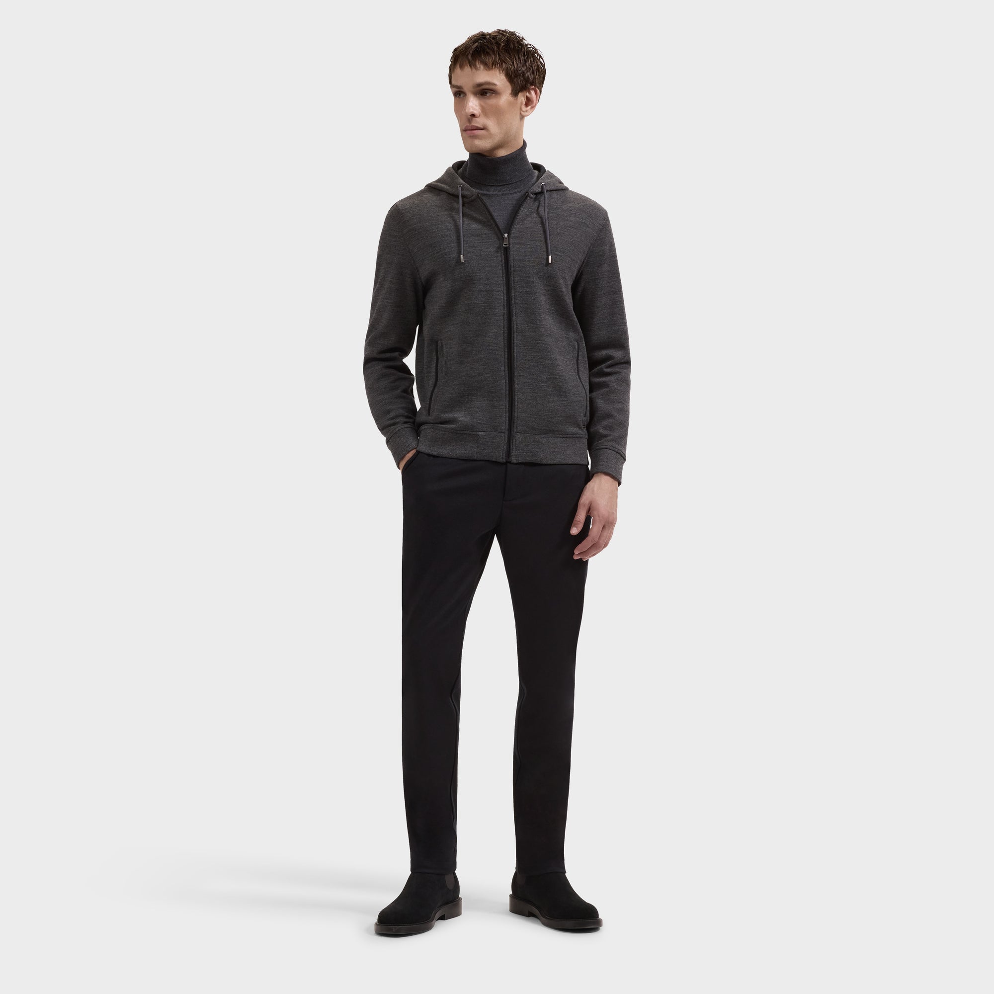 Heathered Zip Hoodie