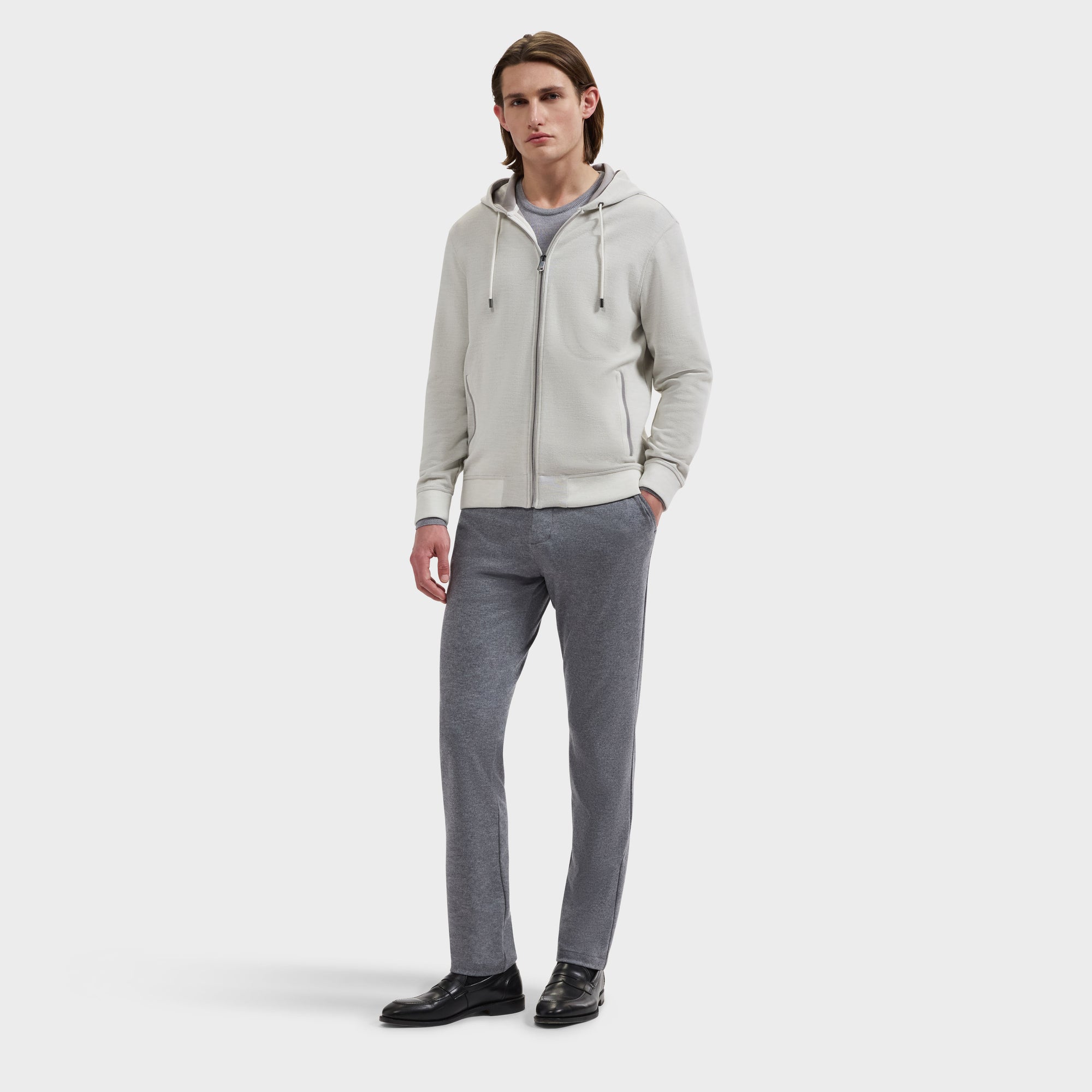 Heathered Zip Hoodie