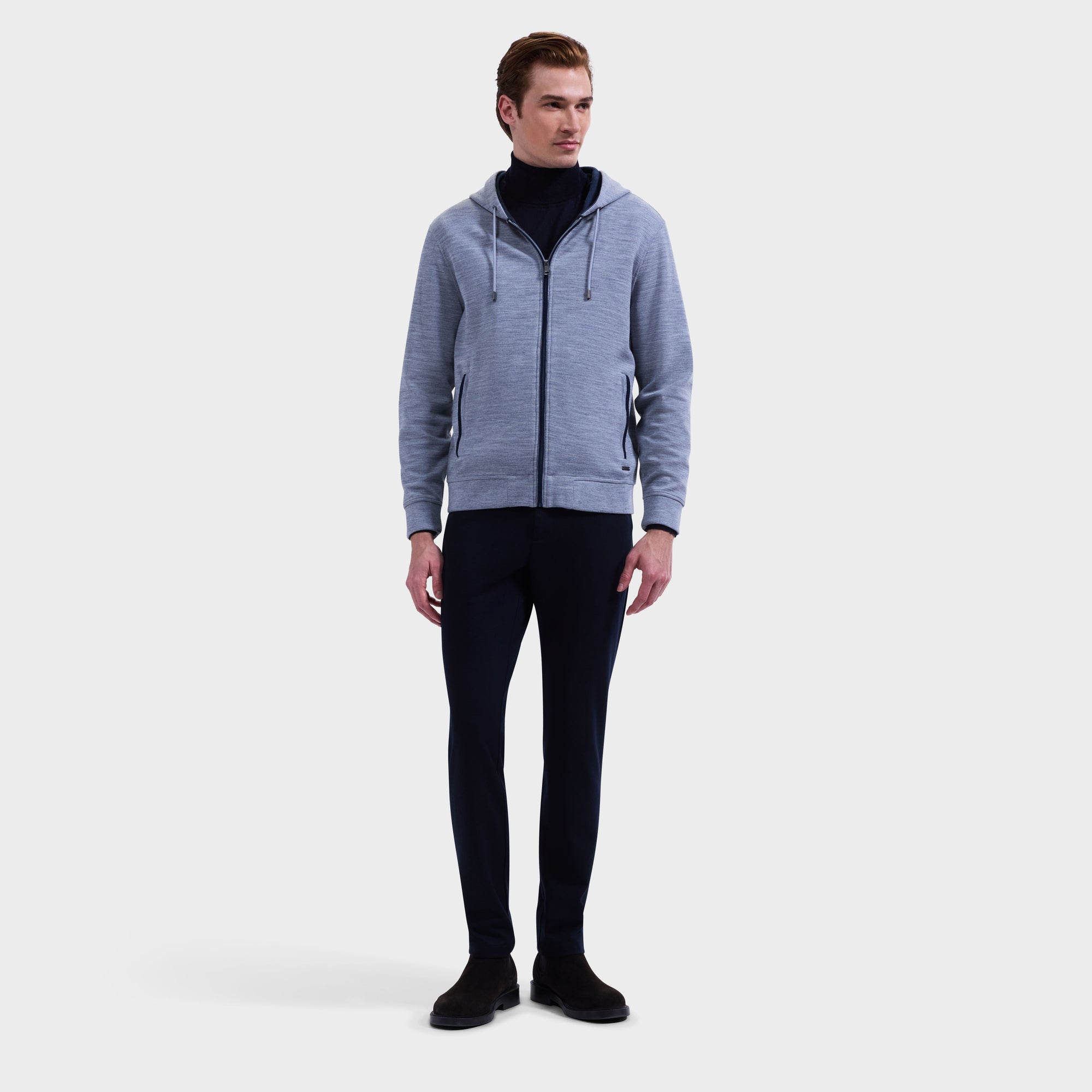 Heathered Zip Hoodie