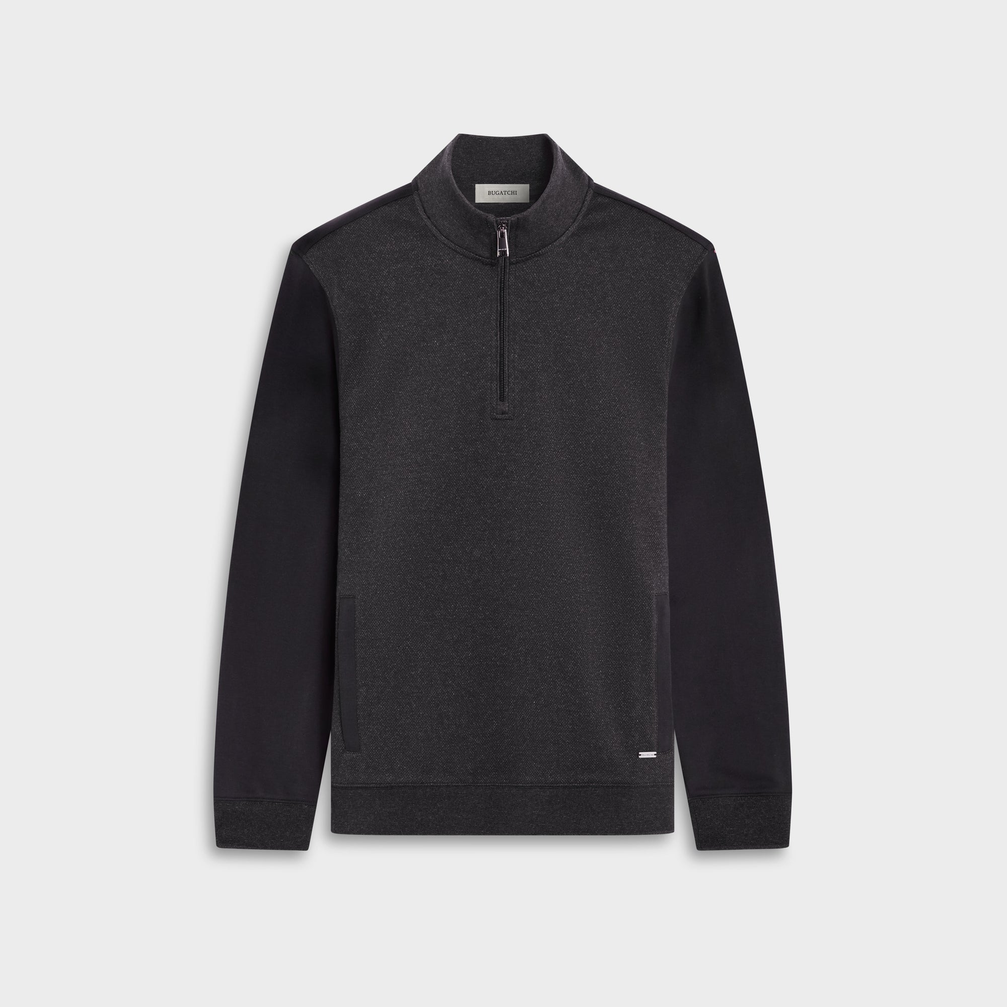 Mixed Media Quarter-Zip Pullover