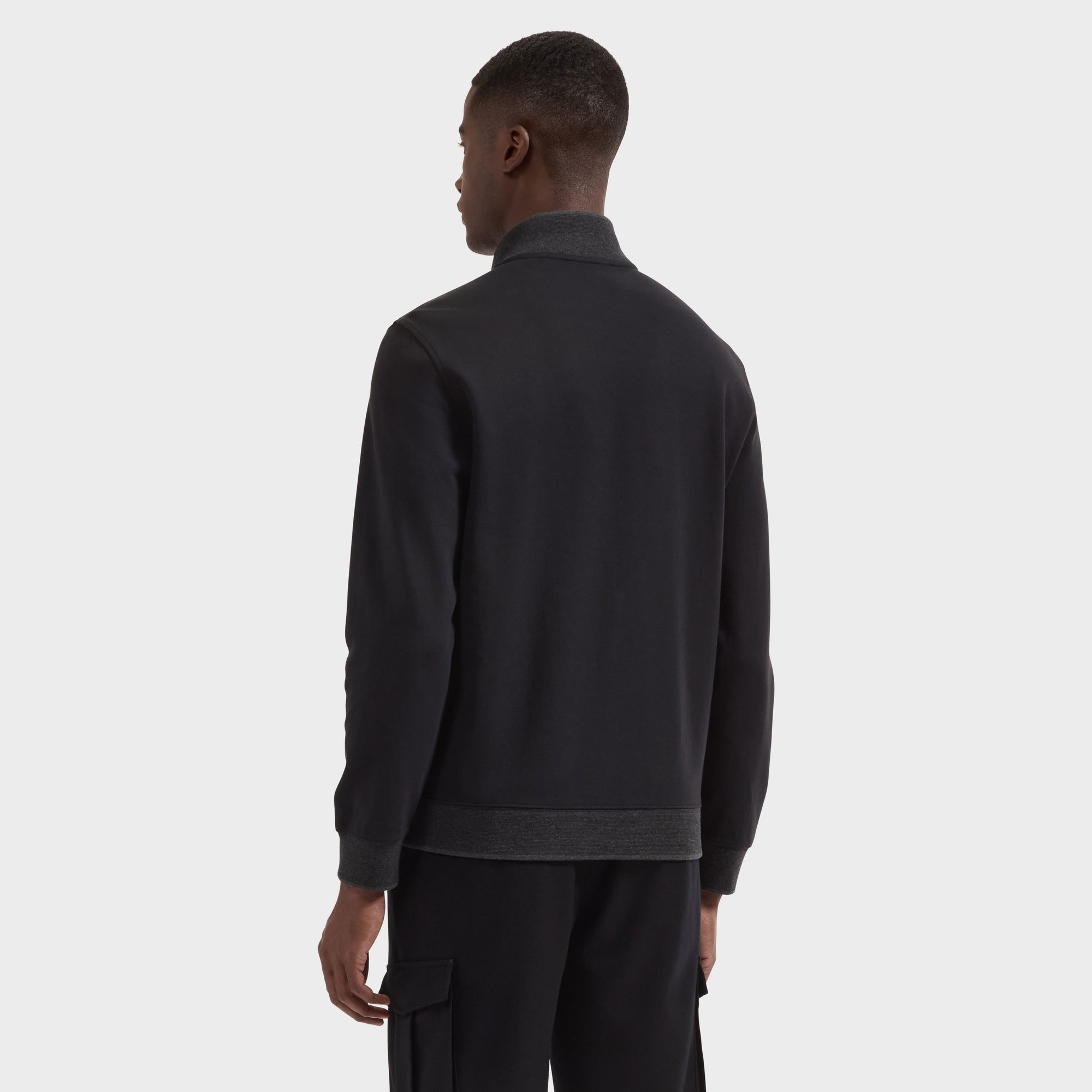 Mixed Media Quarter-Zip Pullover