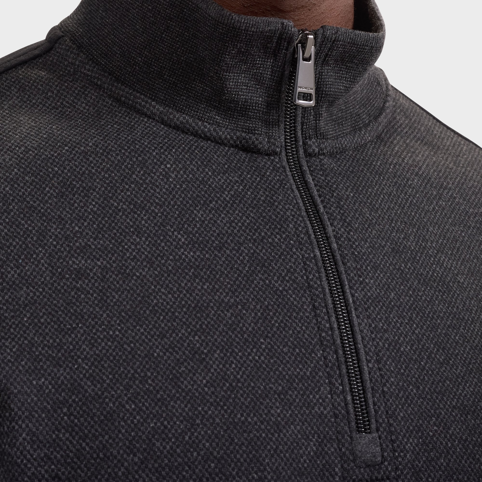 Mixed Media Quarter-Zip Pullover