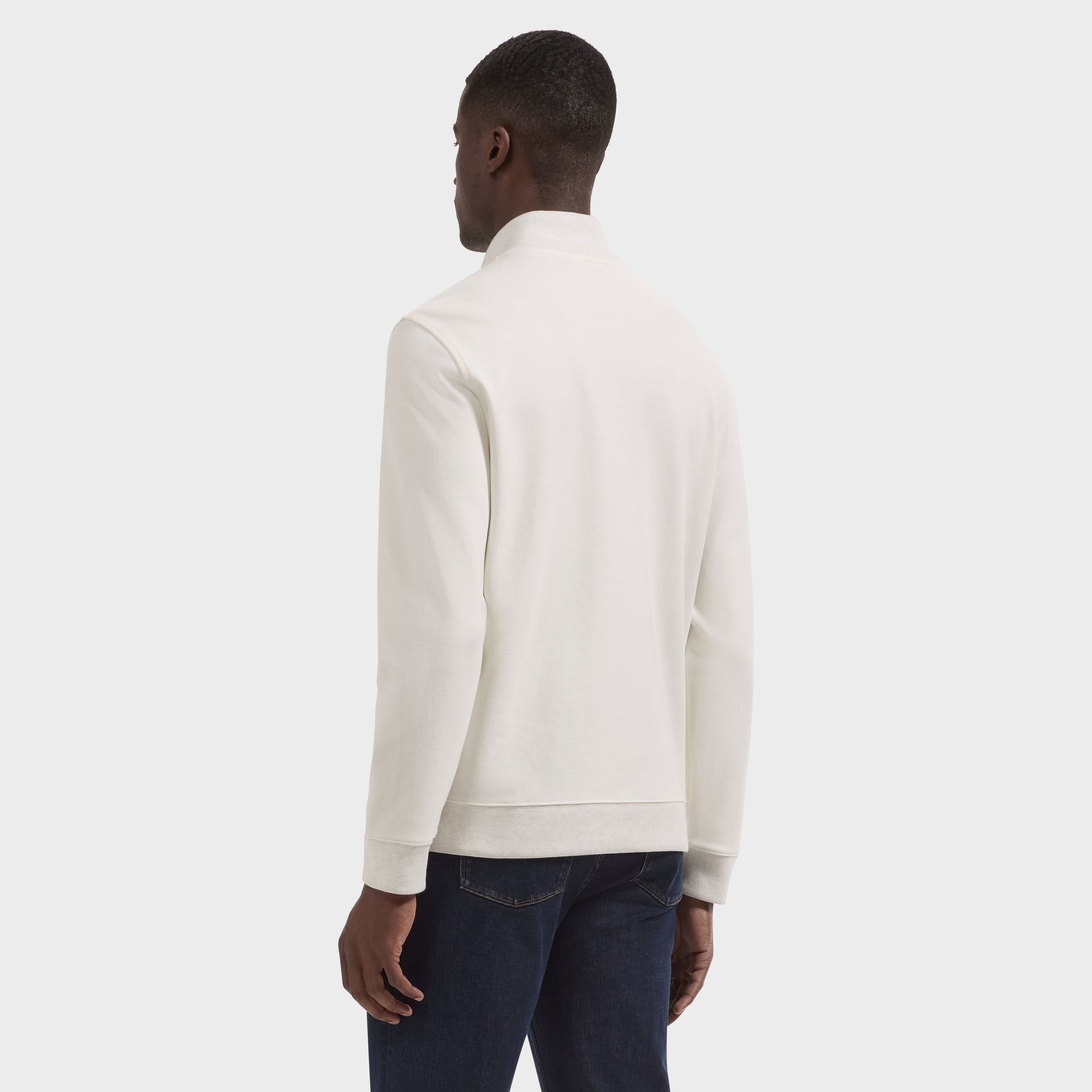 Mixed Media Quarter-Zip Pullover