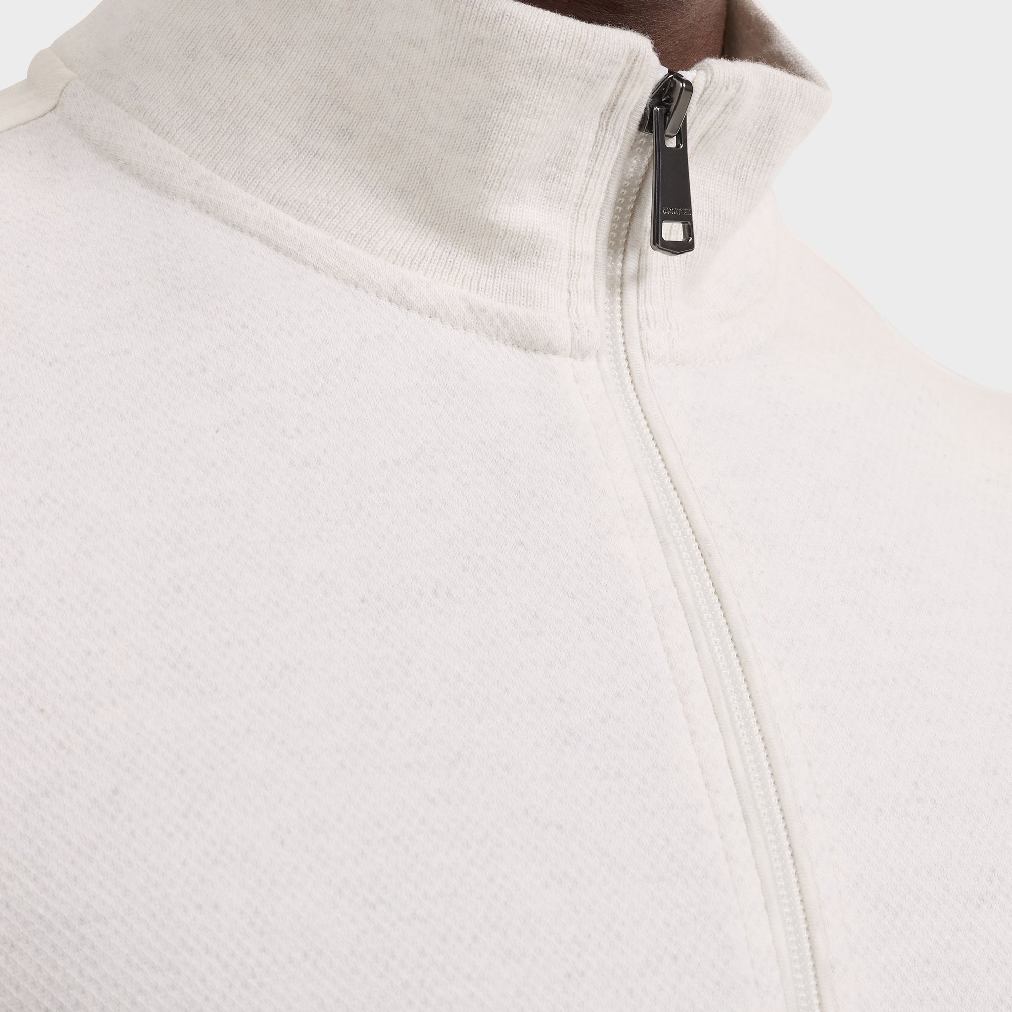 Mixed Media Quarter-Zip Pullover
