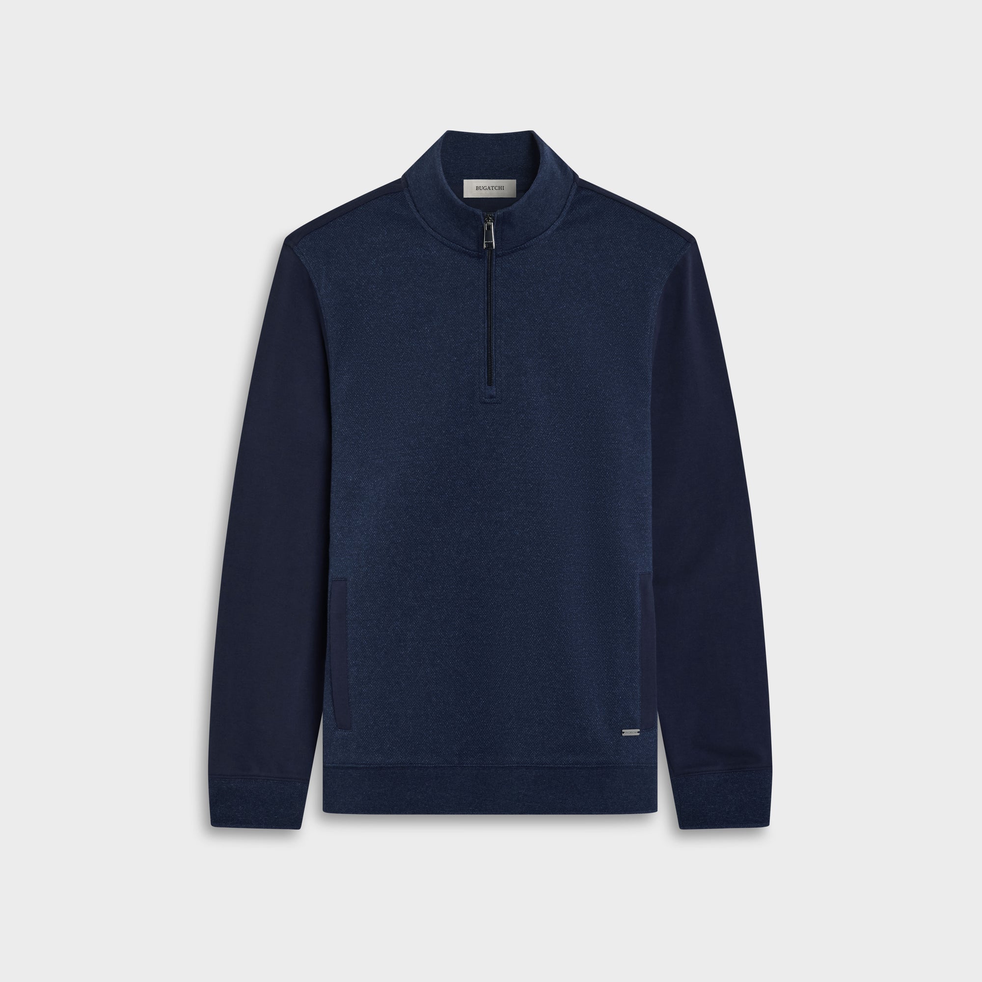 Mixed Media Quarter-Zip Pullover
