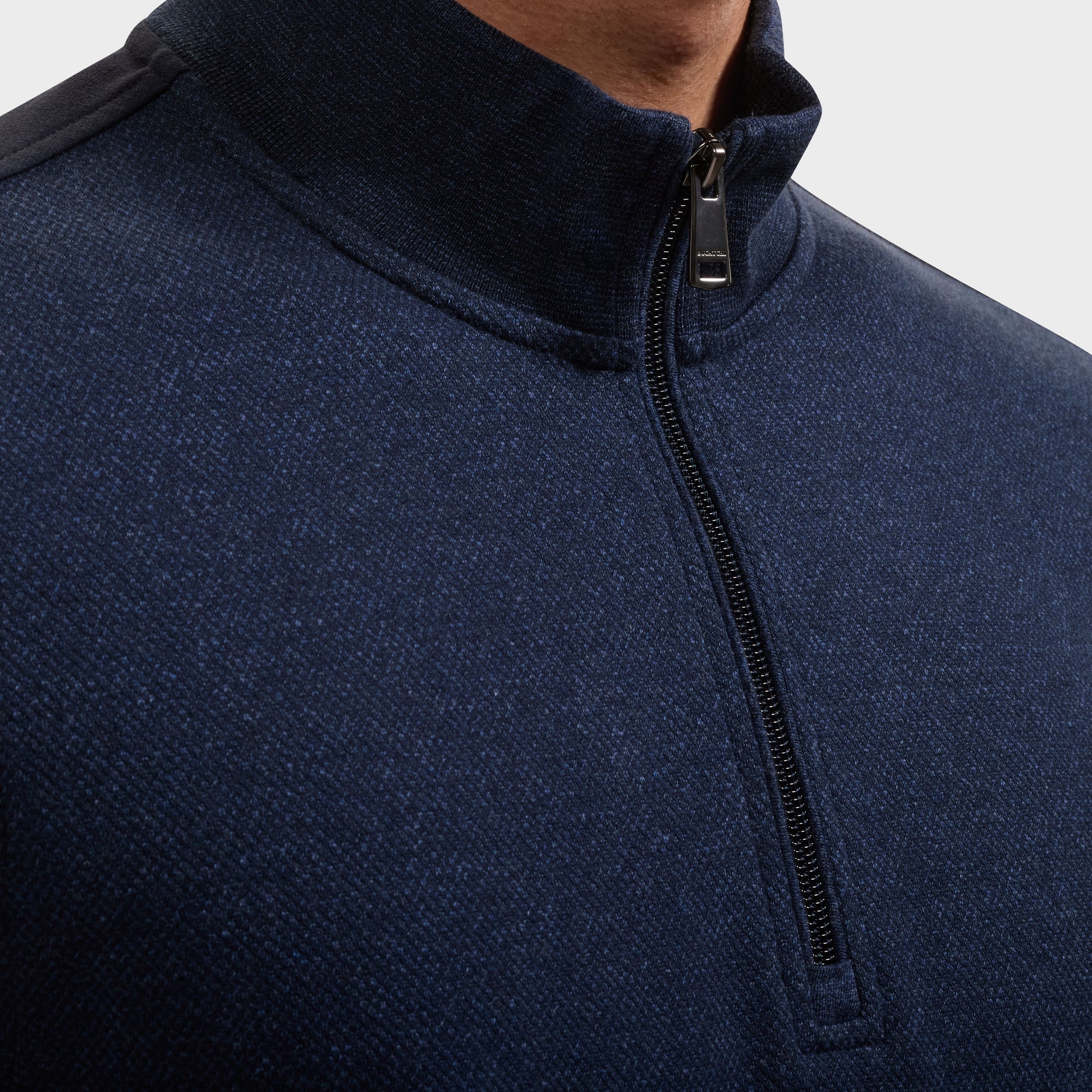 Mixed Media Quarter-Zip Pullover