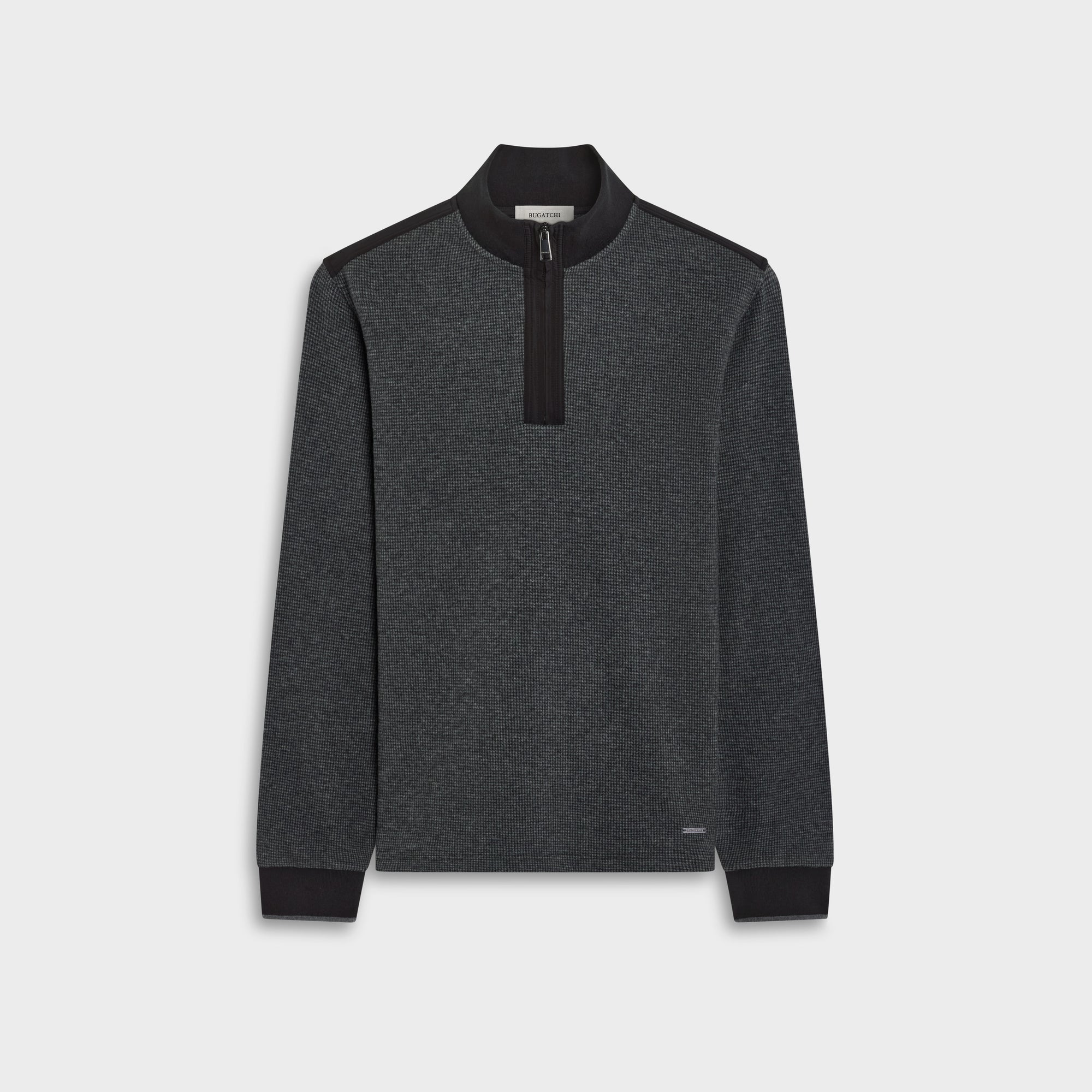 Houndstooth Quarter-Zip Pullover
