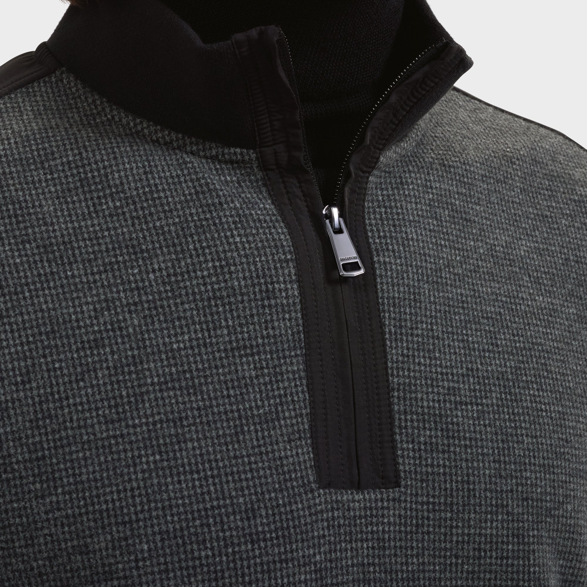 Houndstooth Quarter-Zip Pullover
