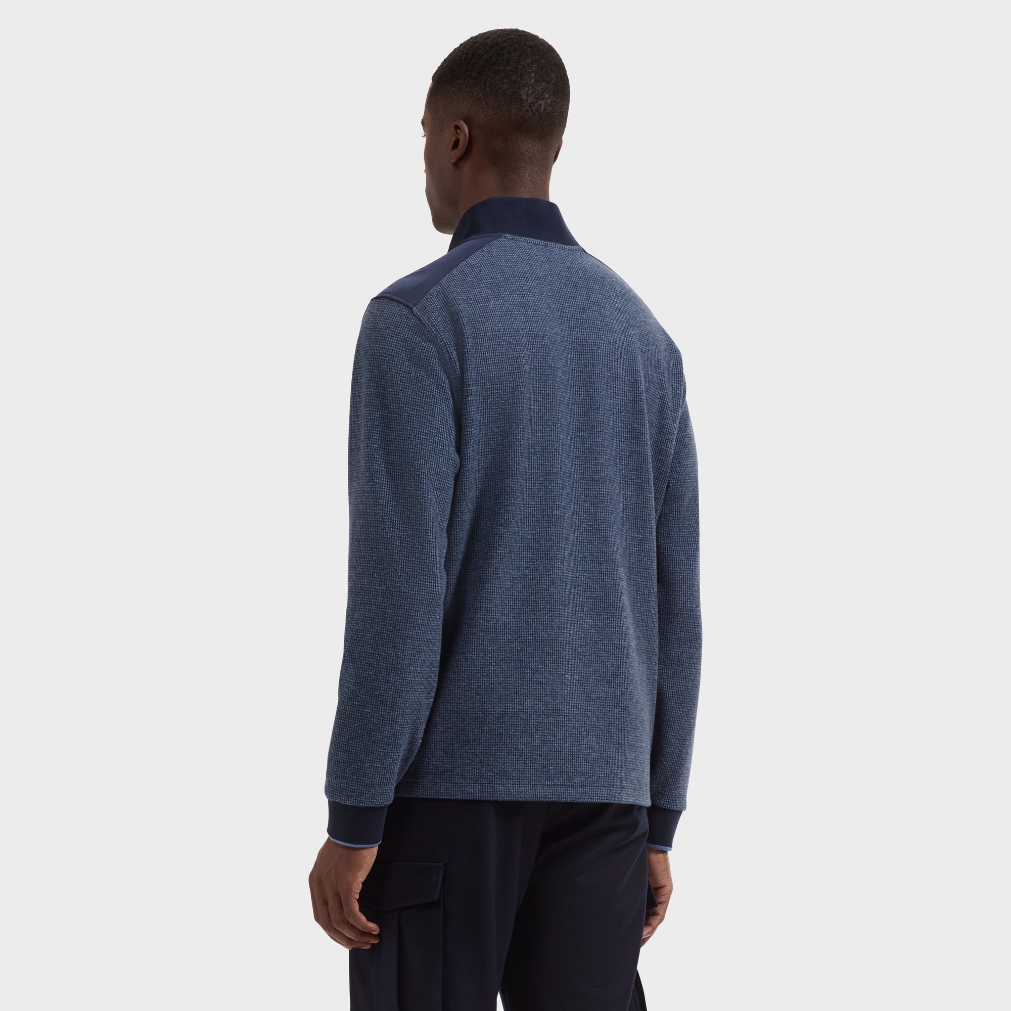 Houndstooth Quarter-Zip Pullover