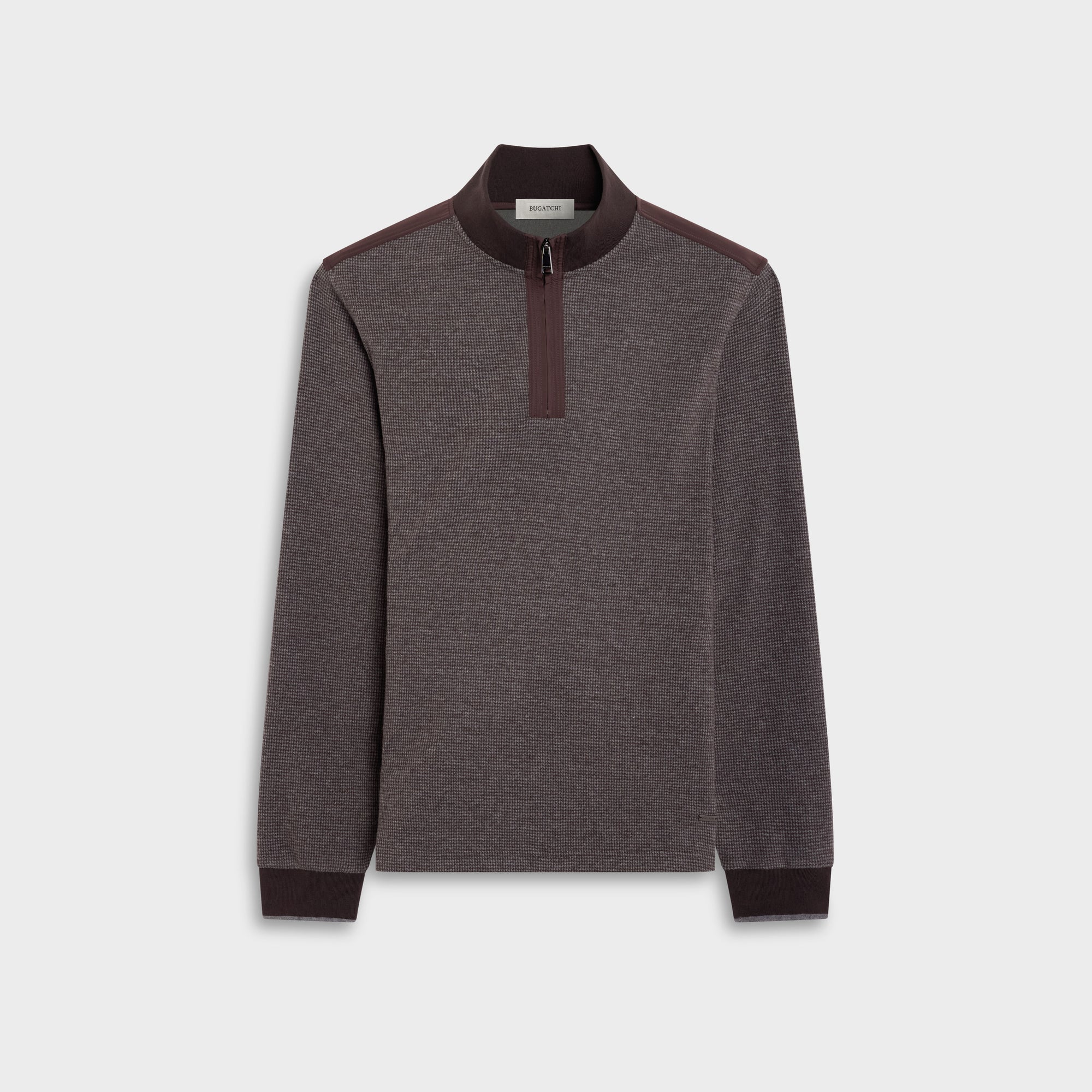 Houndstooth Quarter-Zip Pullover