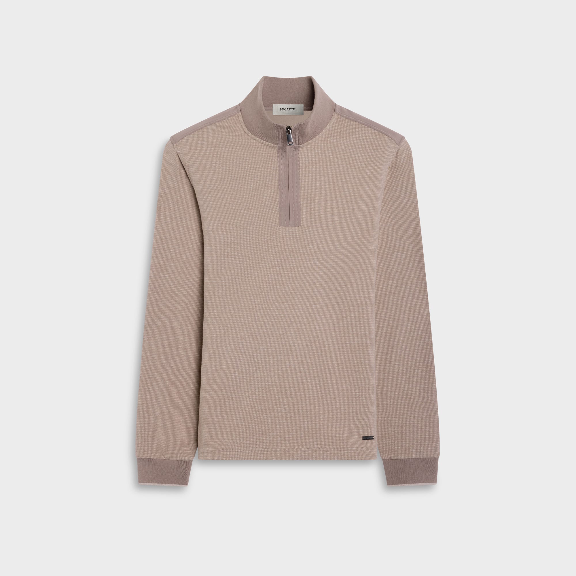Houndstooth Quarter-Zip Pullover