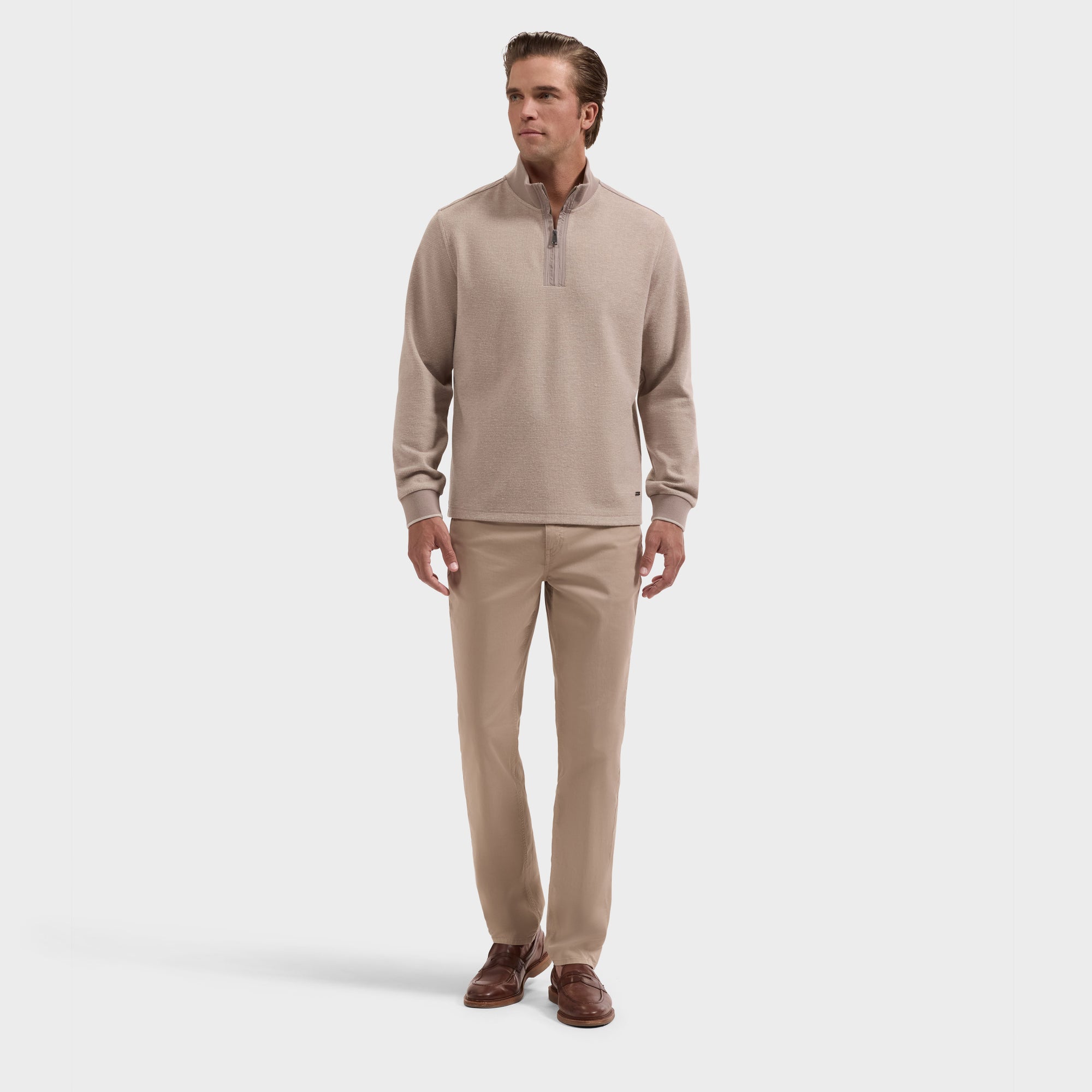 Houndstooth Quarter-Zip Pullover