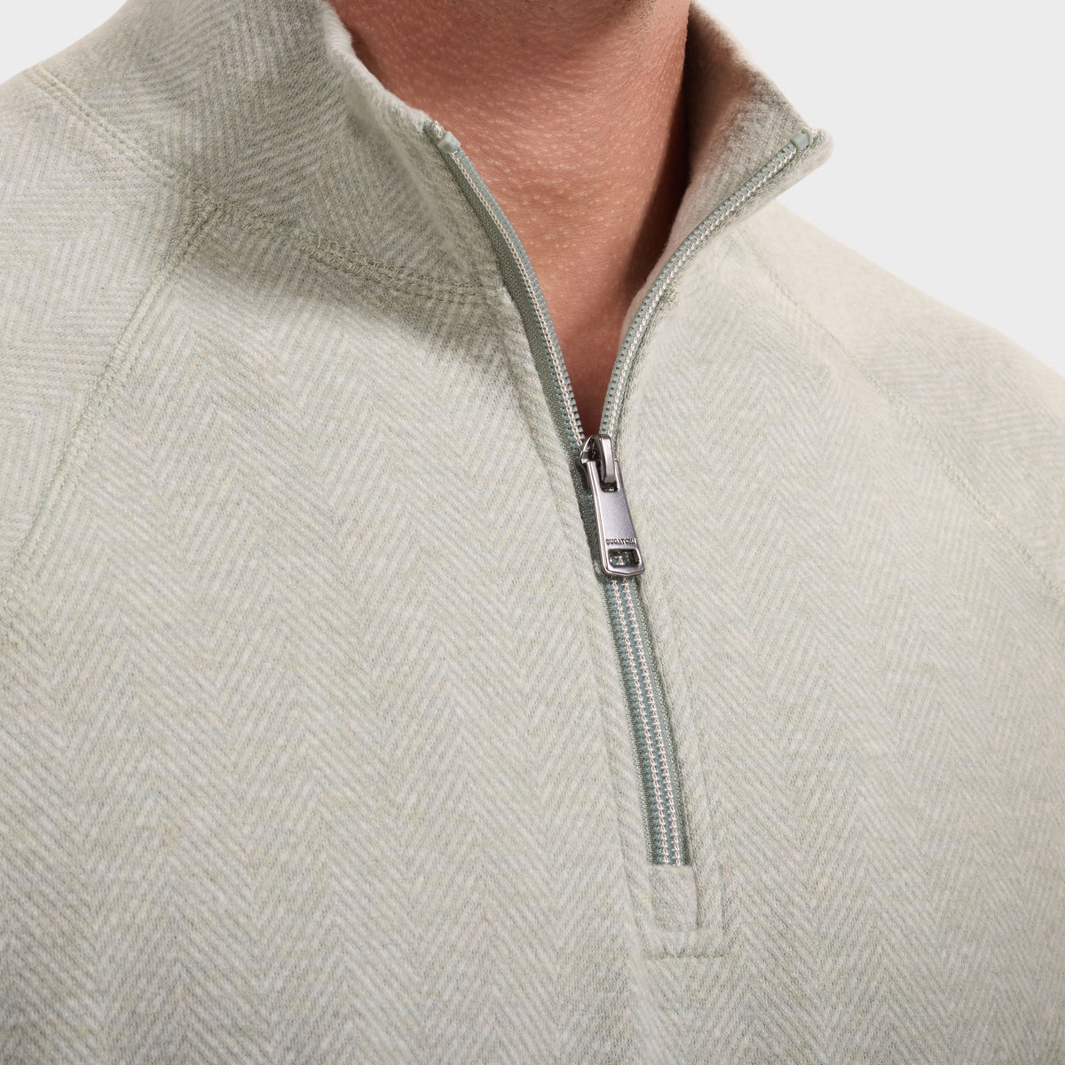 Chevron Quarter-Zip Pullover