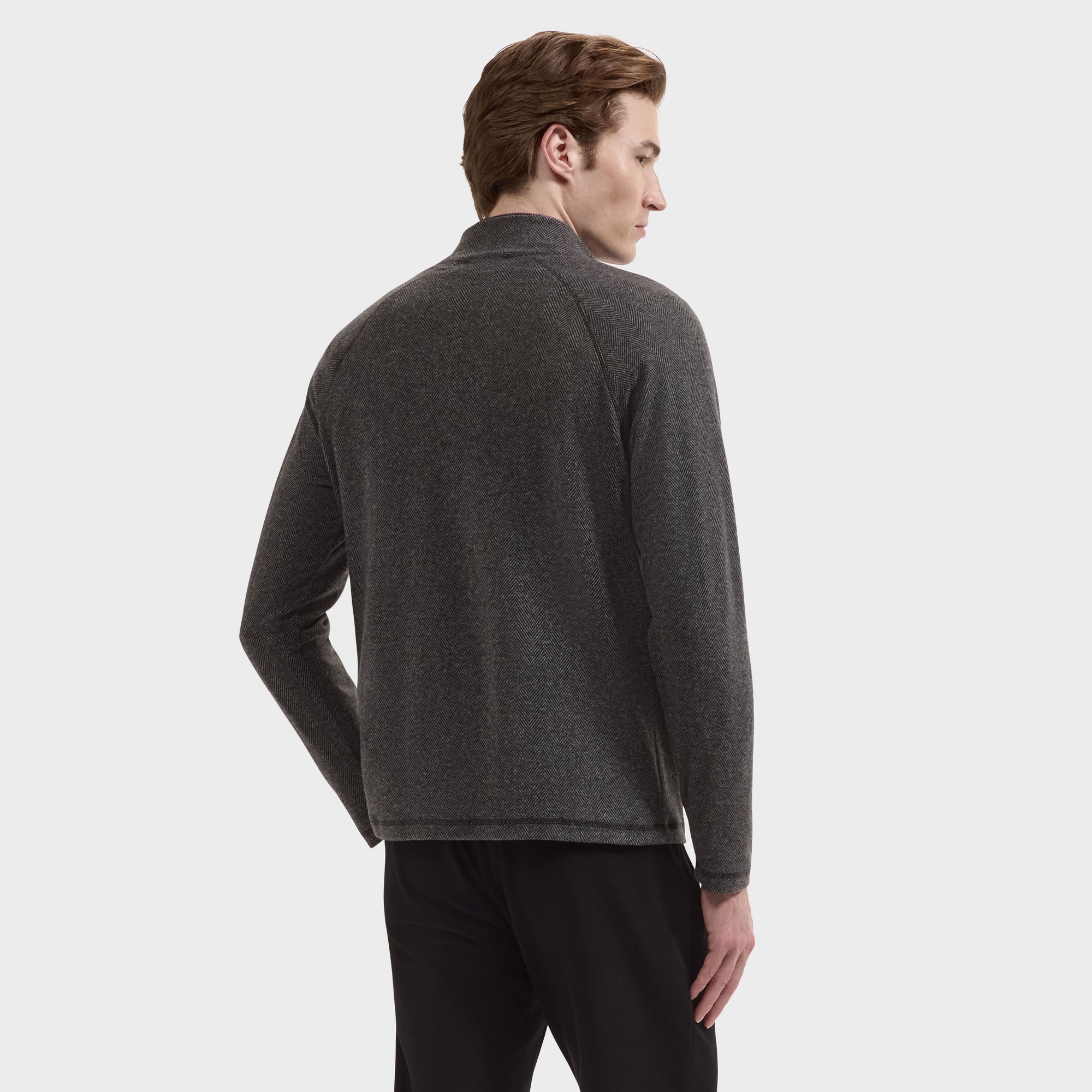 Chevron Quarter-Zip Pullover