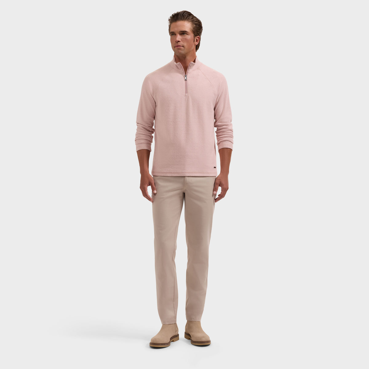 Chevron Quarter-Zip Pullover