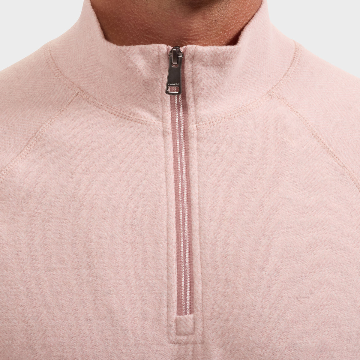 Chevron Quarter-Zip Pullover