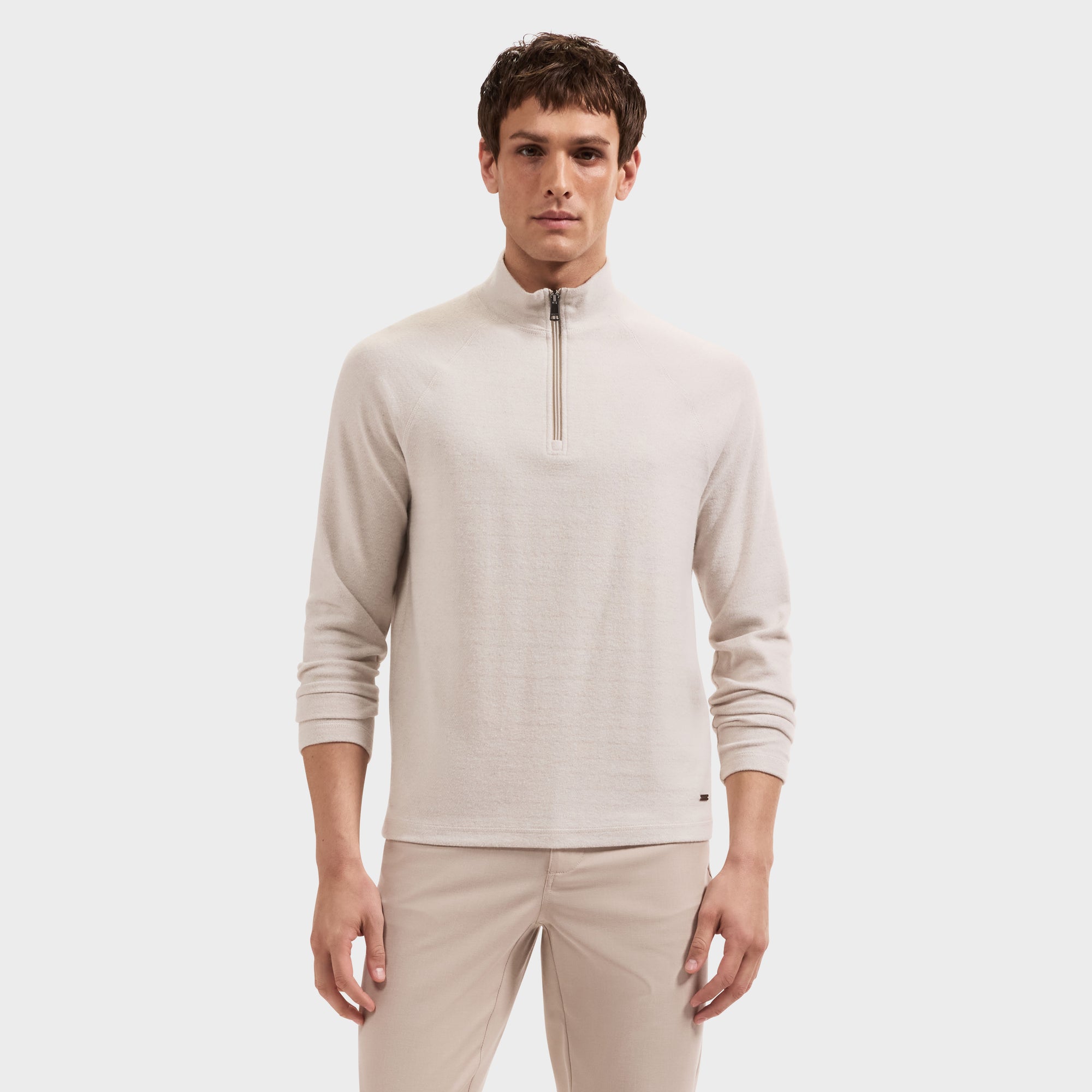 Chevron Quarter-Zip Pullover
