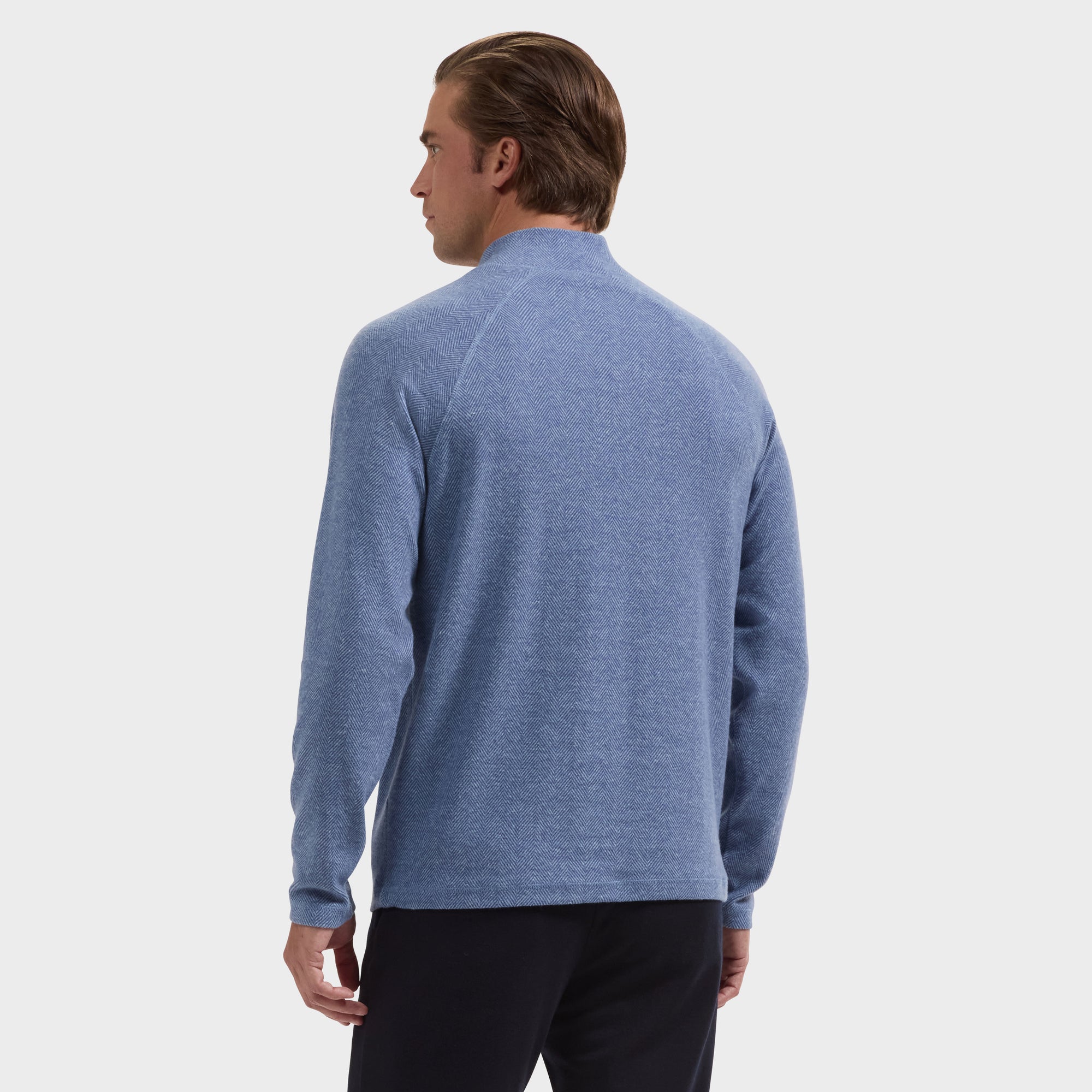 Chevron Quarter-Zip Pullover