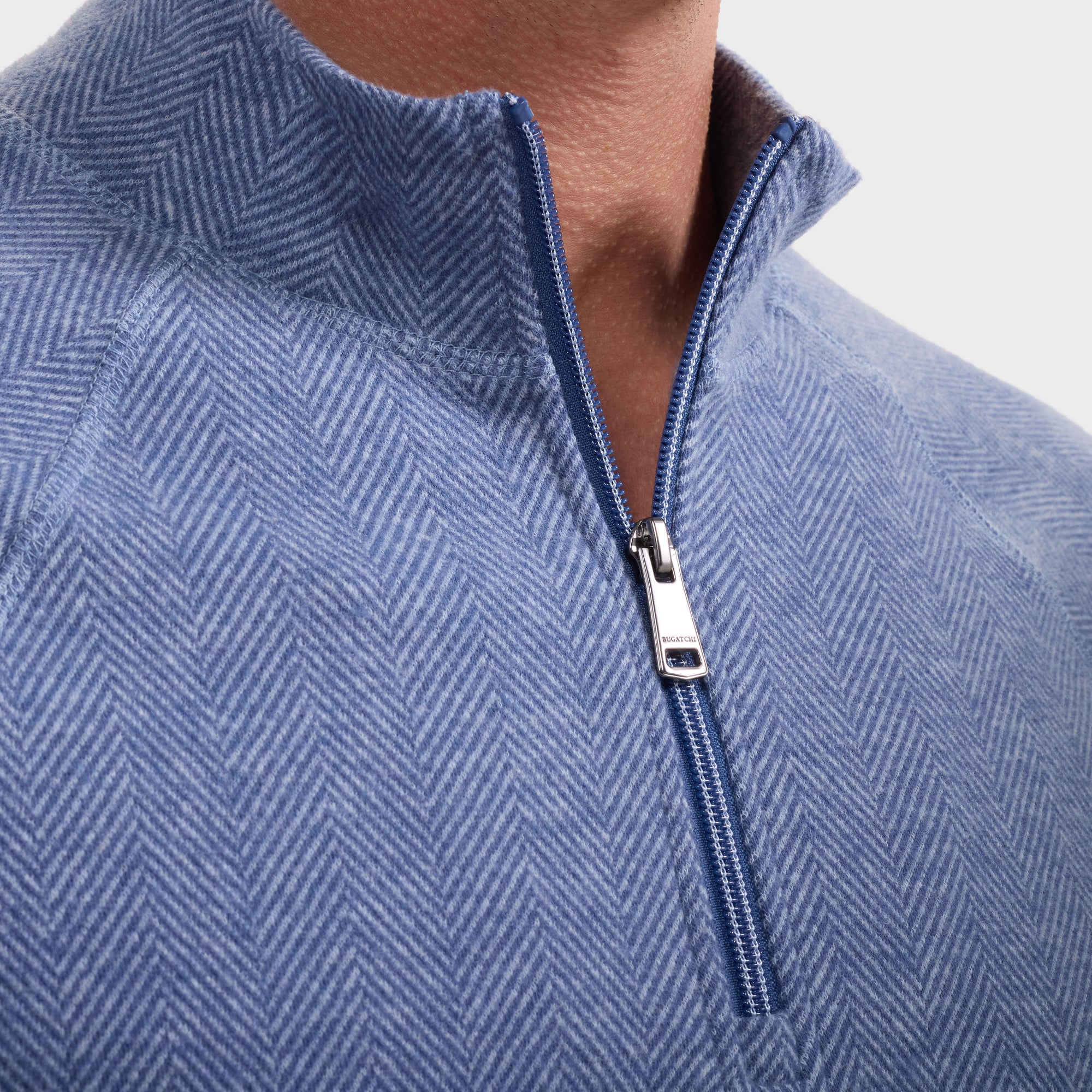 Chevron Quarter-Zip Pullover