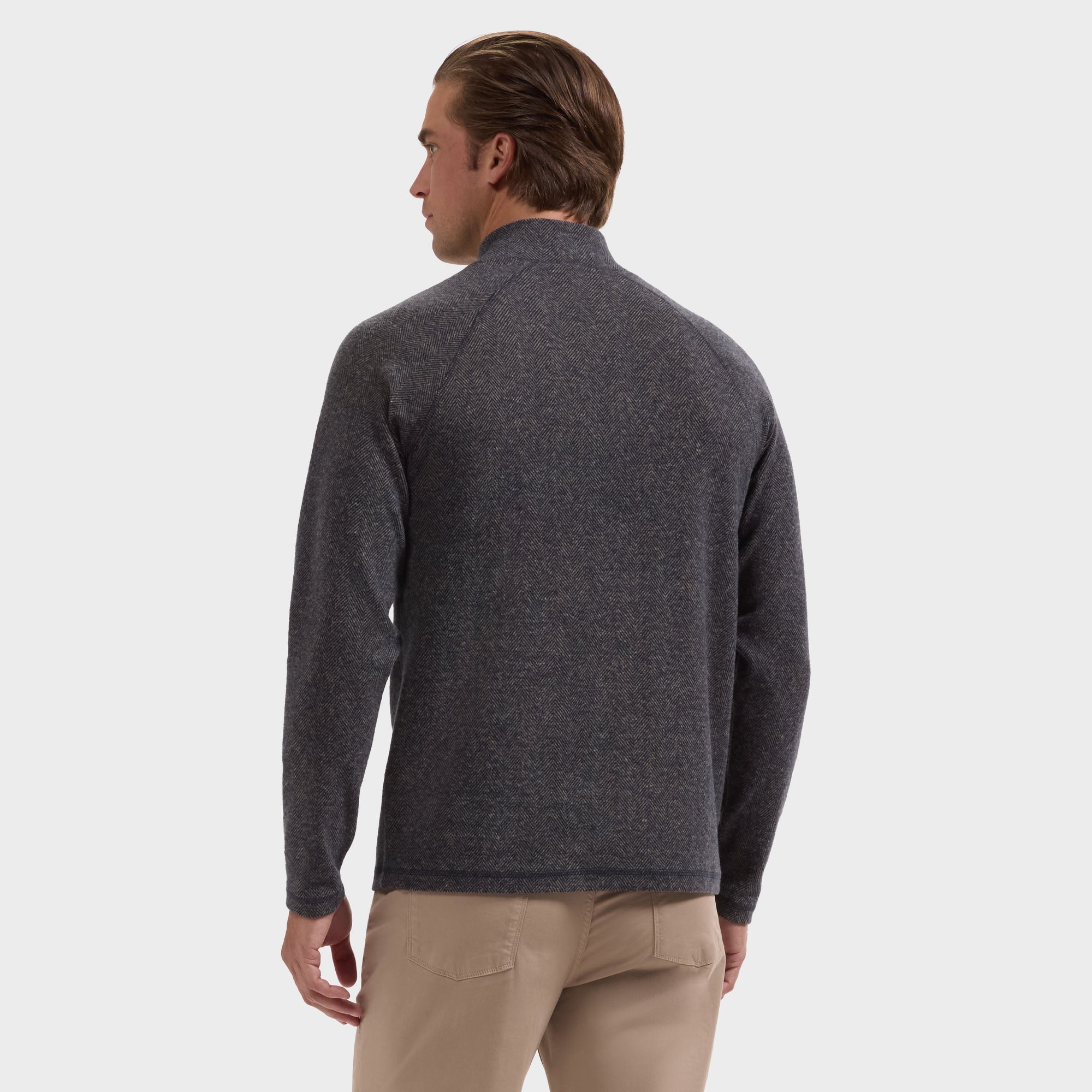 Chevron Quarter-Zip Pullover