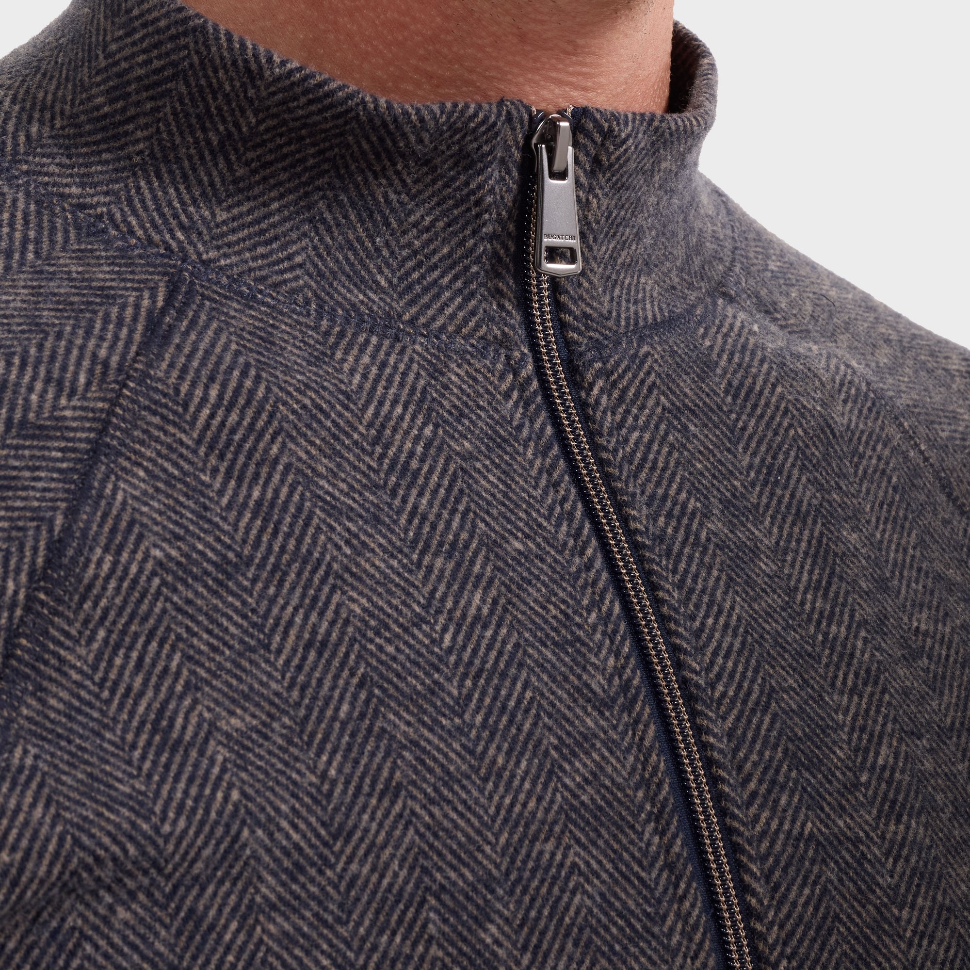 Chevron Quarter-Zip Pullover