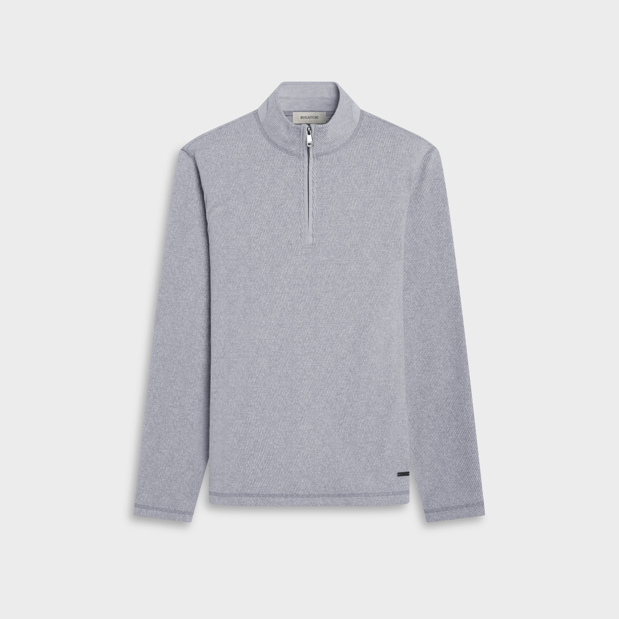 Micro Stripe Quarter-Zip Pullover