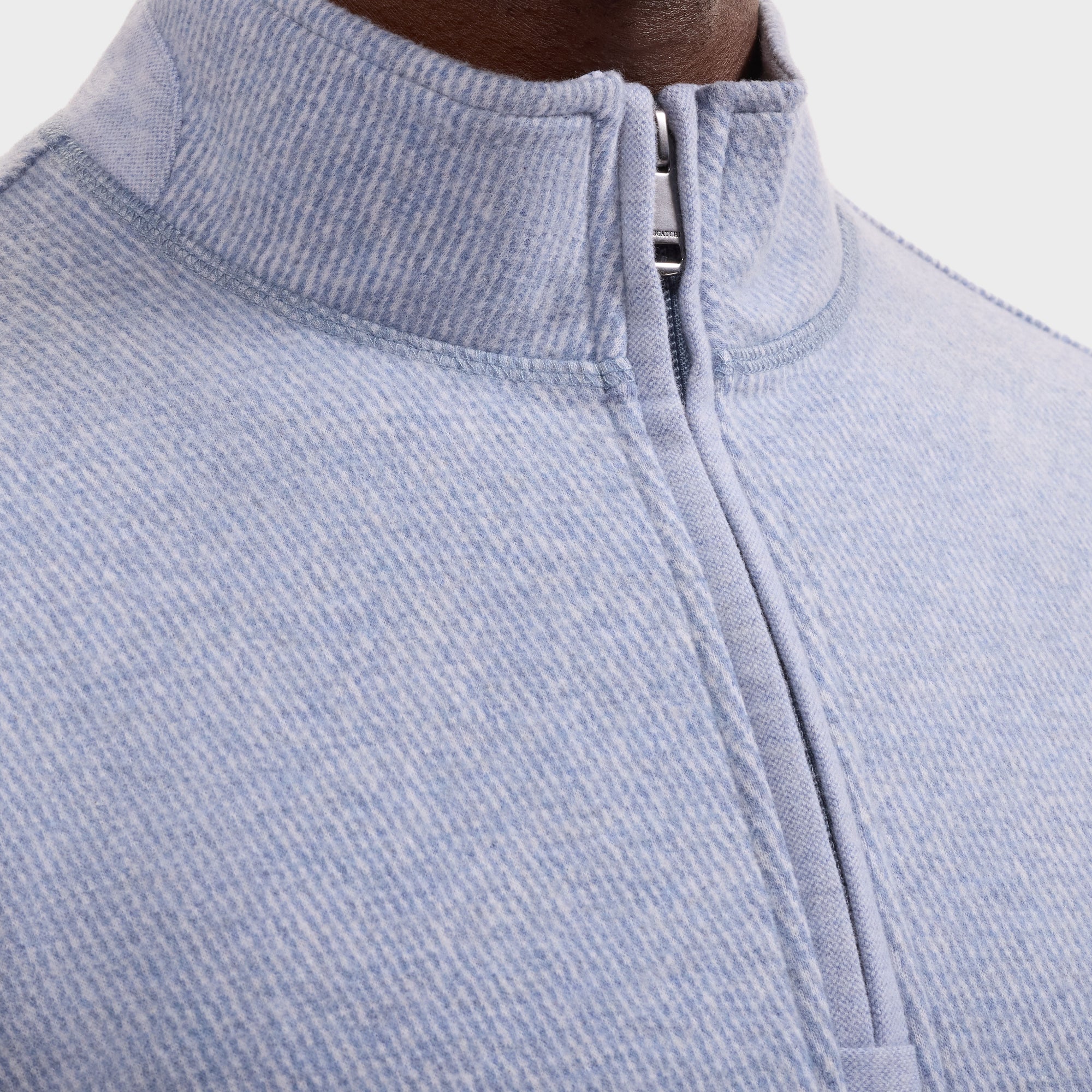 Micro Stripe Quarter-Zip Pullover
