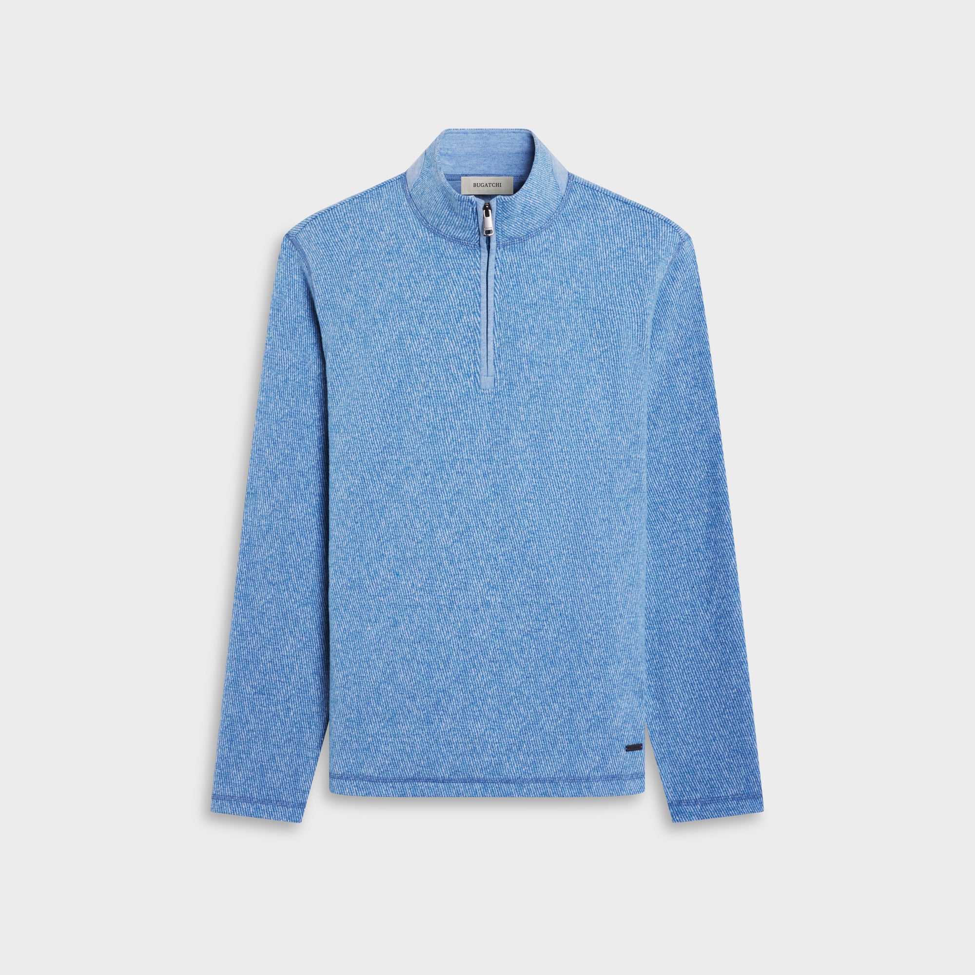 Micro Stripe Quarter-Zip Pullover