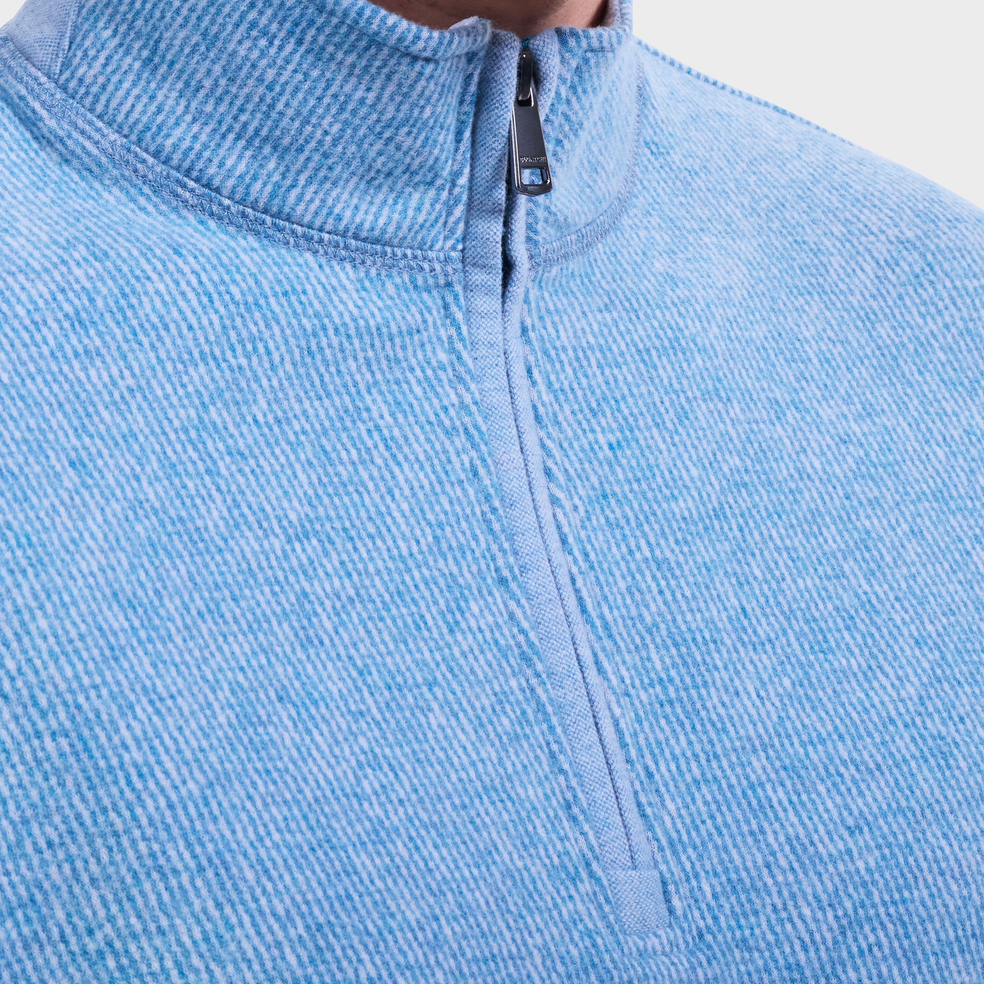 Micro Stripe Quarter-Zip Pullover
