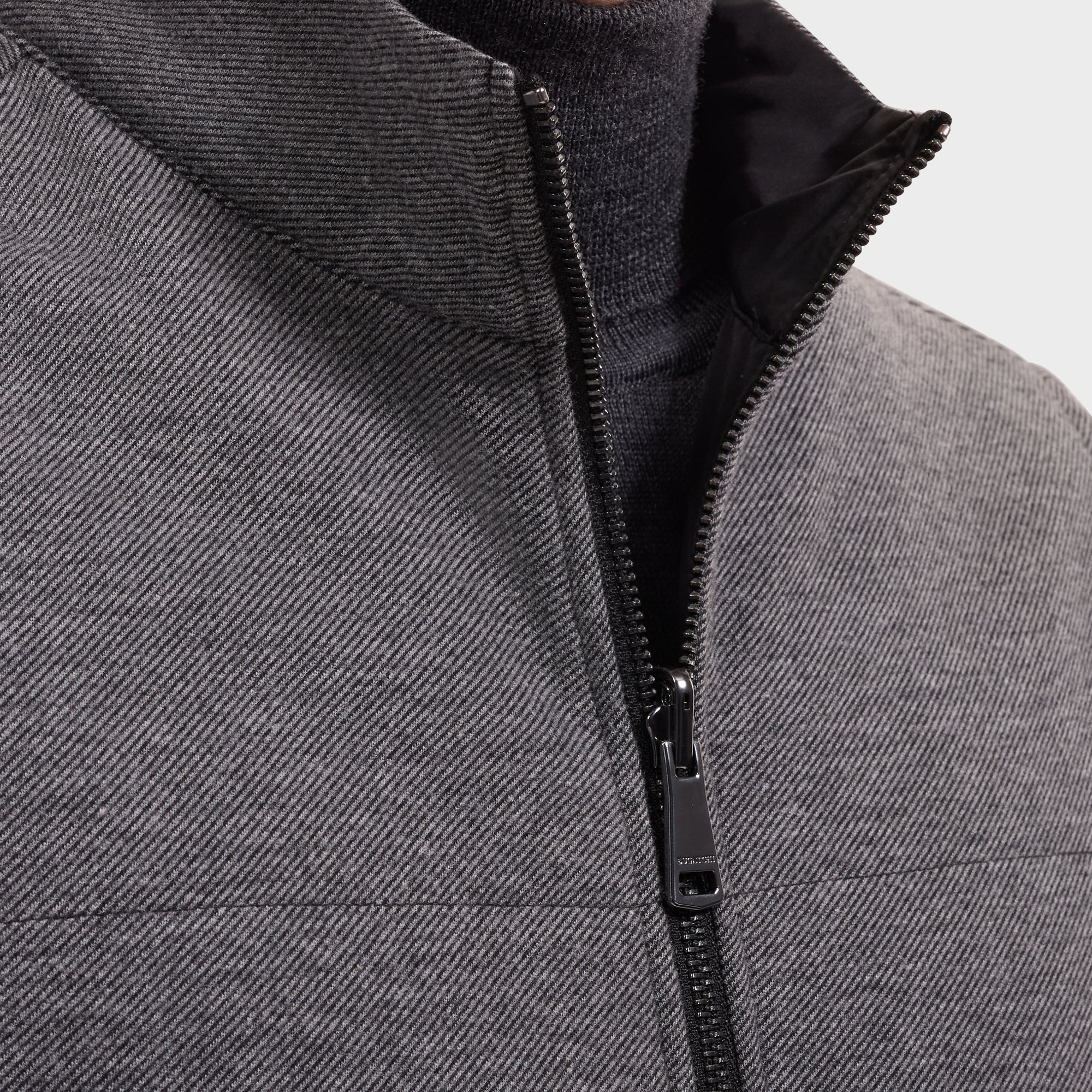 Reversible Micro Stripe Zip Knit Vest