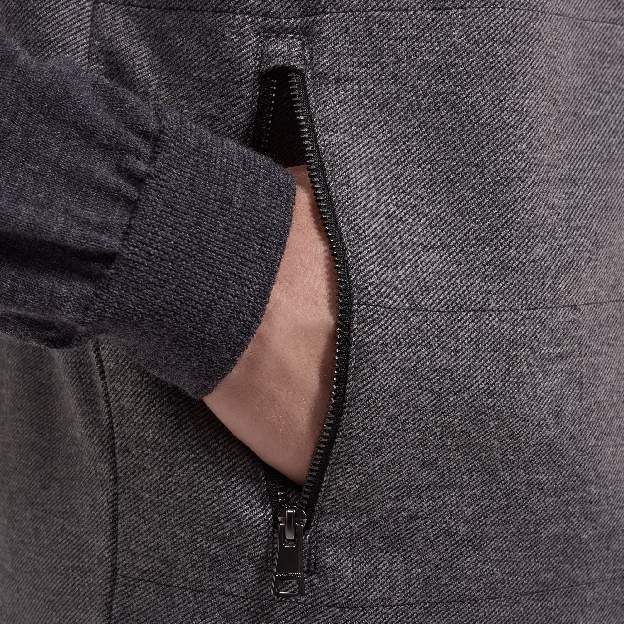 Reversible Micro Stripe Zip Knit Vest