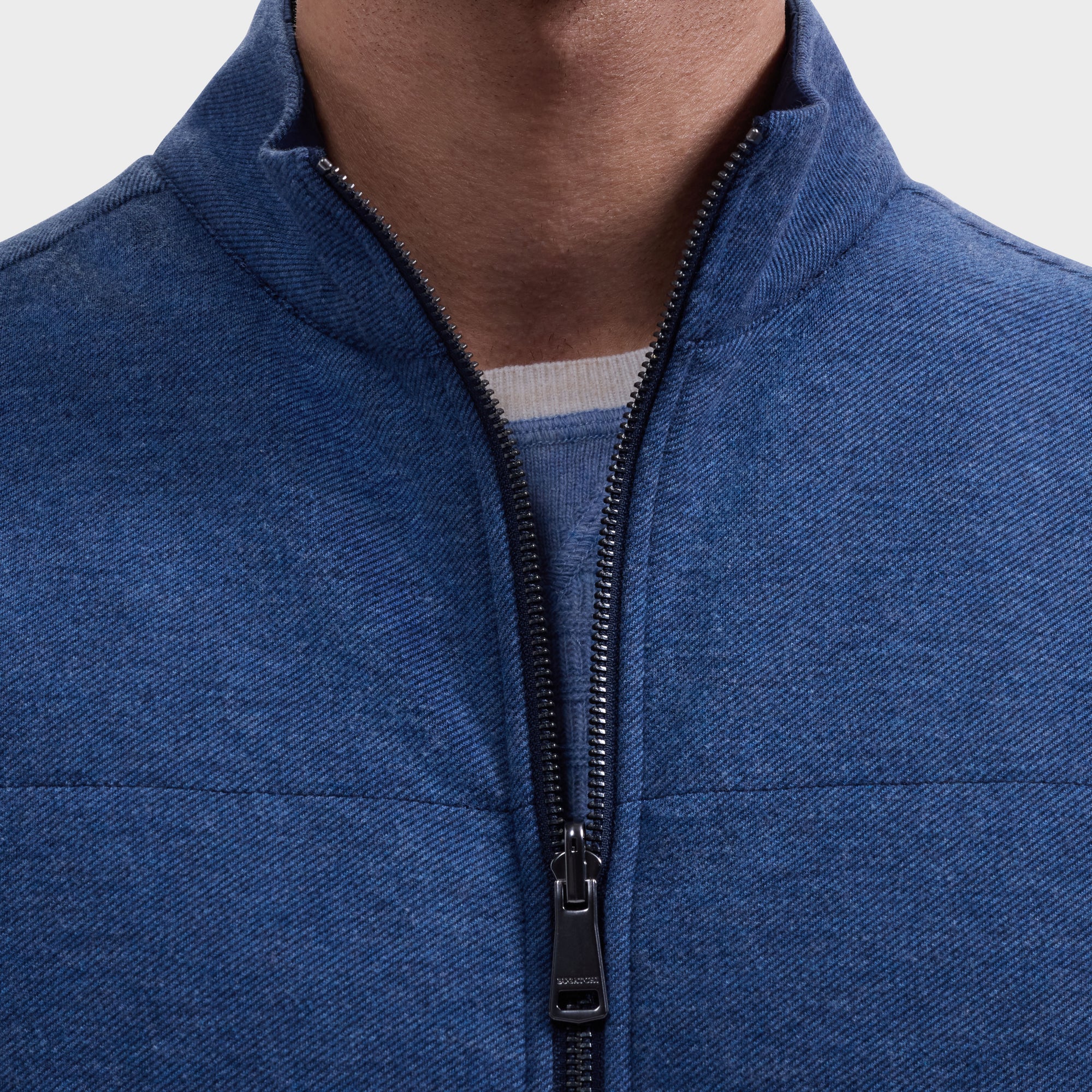 Reversible Micro Stripe Zip Knit Vest