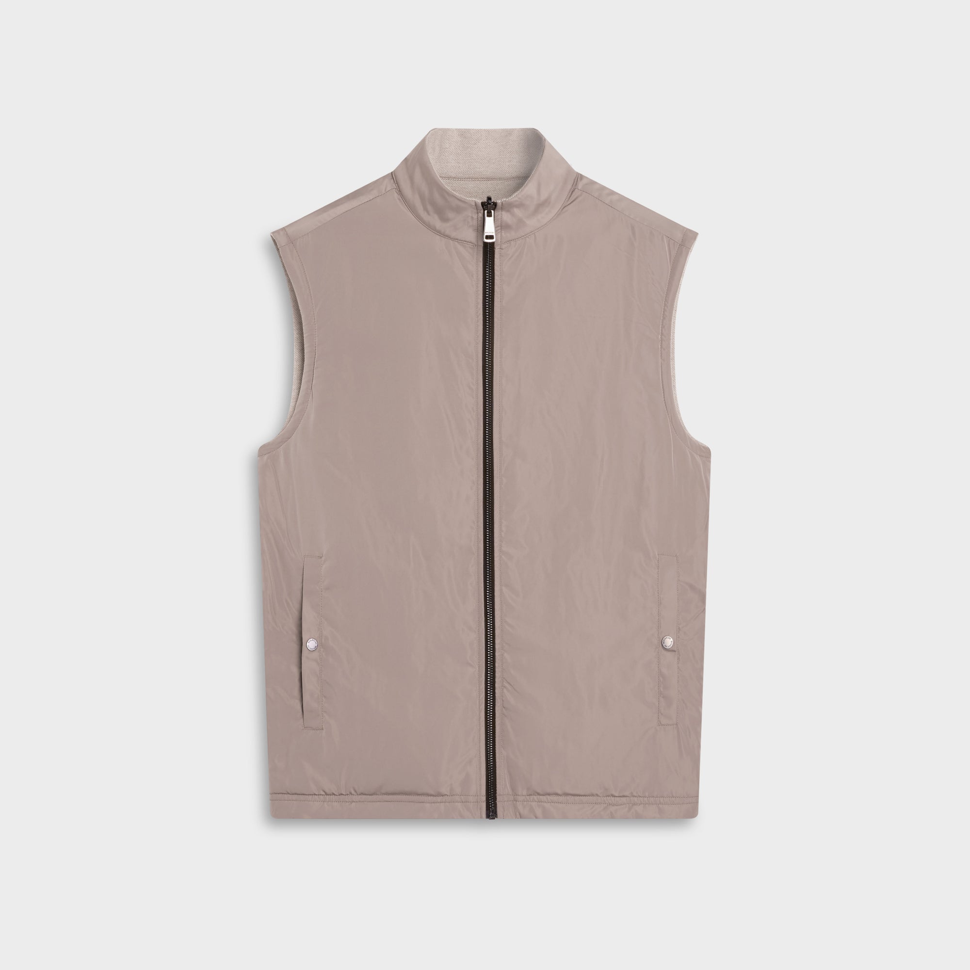 Reversible Micro Stripe Zip Knit Vest