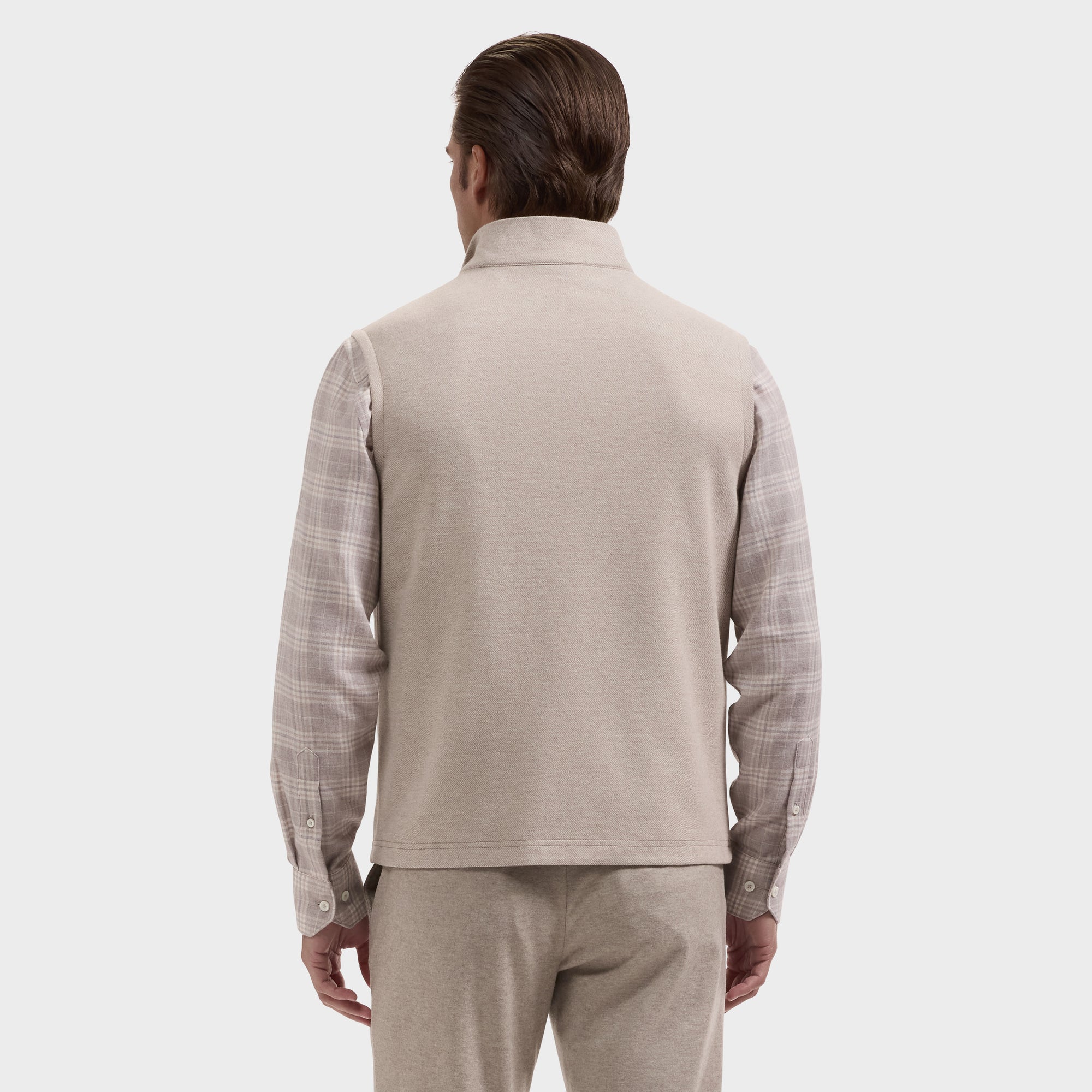 Reversible Micro Stripe Zip Knit Vest