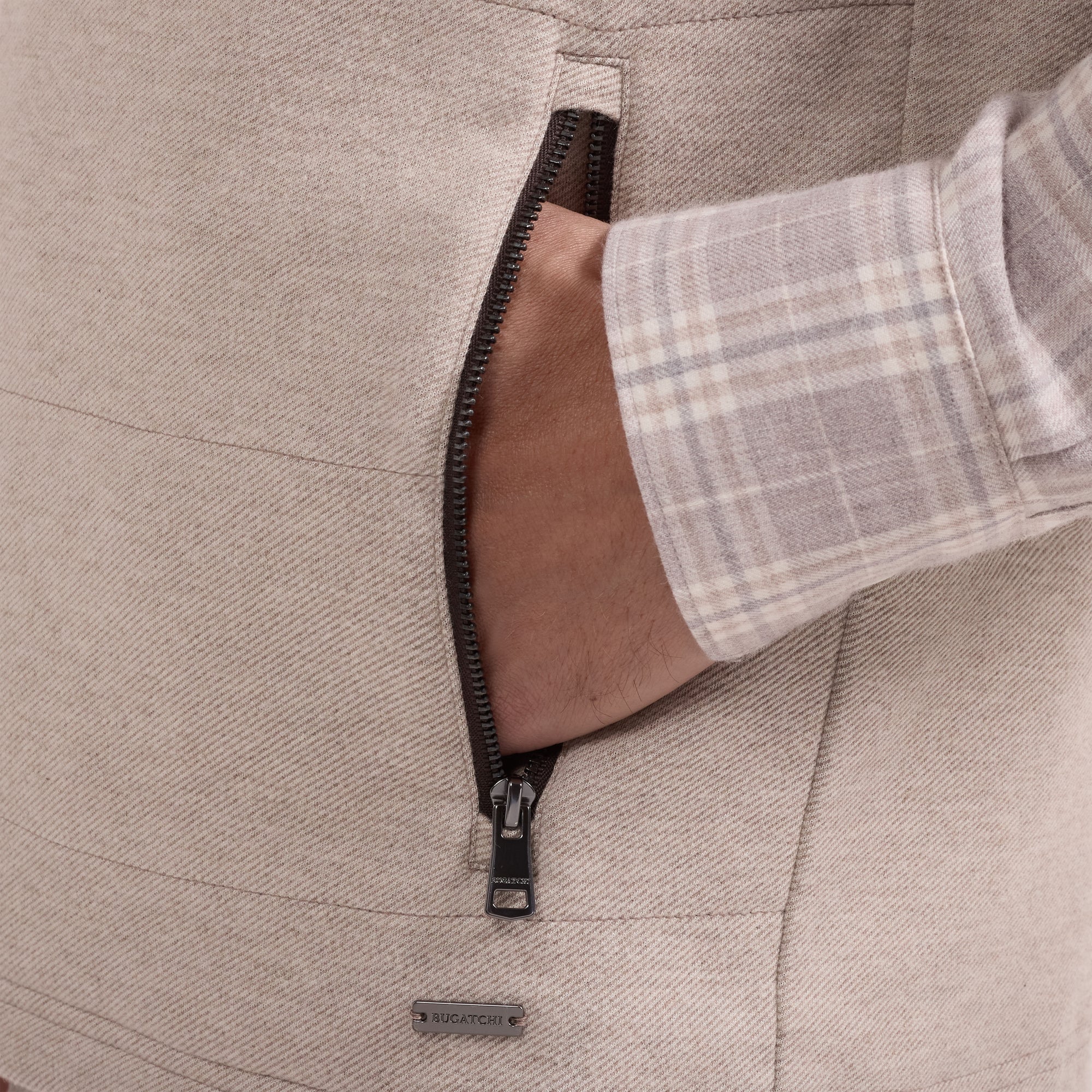 Reversible Micro Stripe Zip Knit Vest