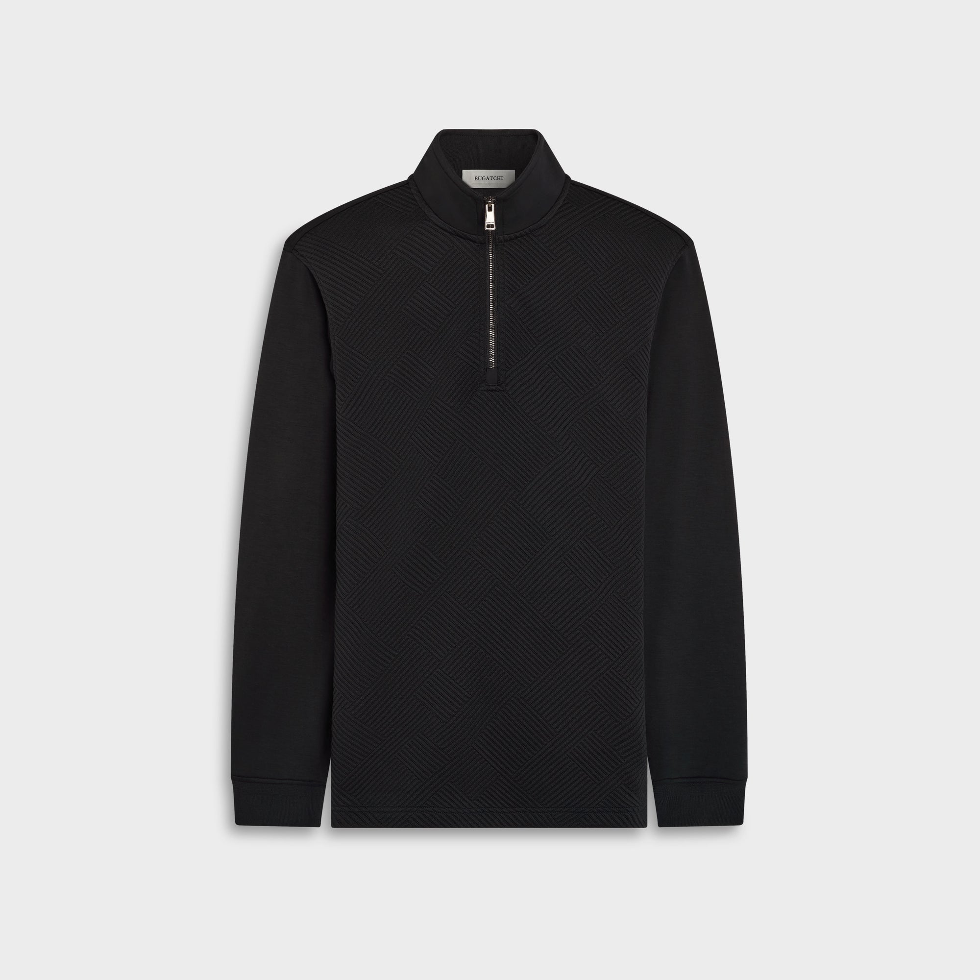 Soft Touch Geometric Jacquard Quarter-Zip Pullover