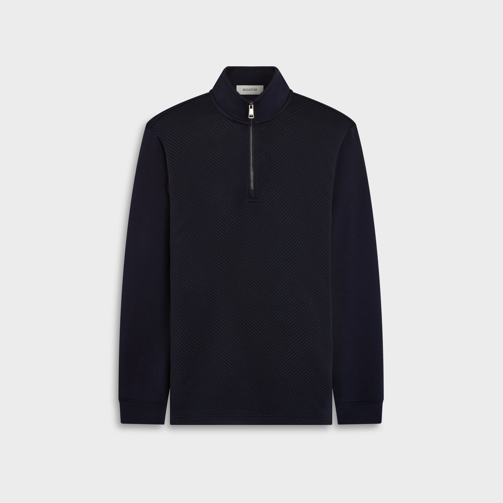 Soft Touch Geometric Jacquard Quarter-Zip Pullover