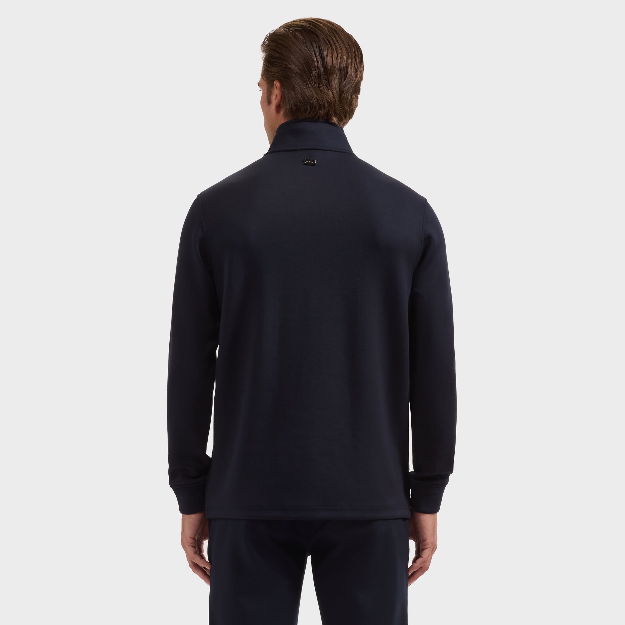 Soft Touch Geometric Jacquard Quarter-Zip Pullover