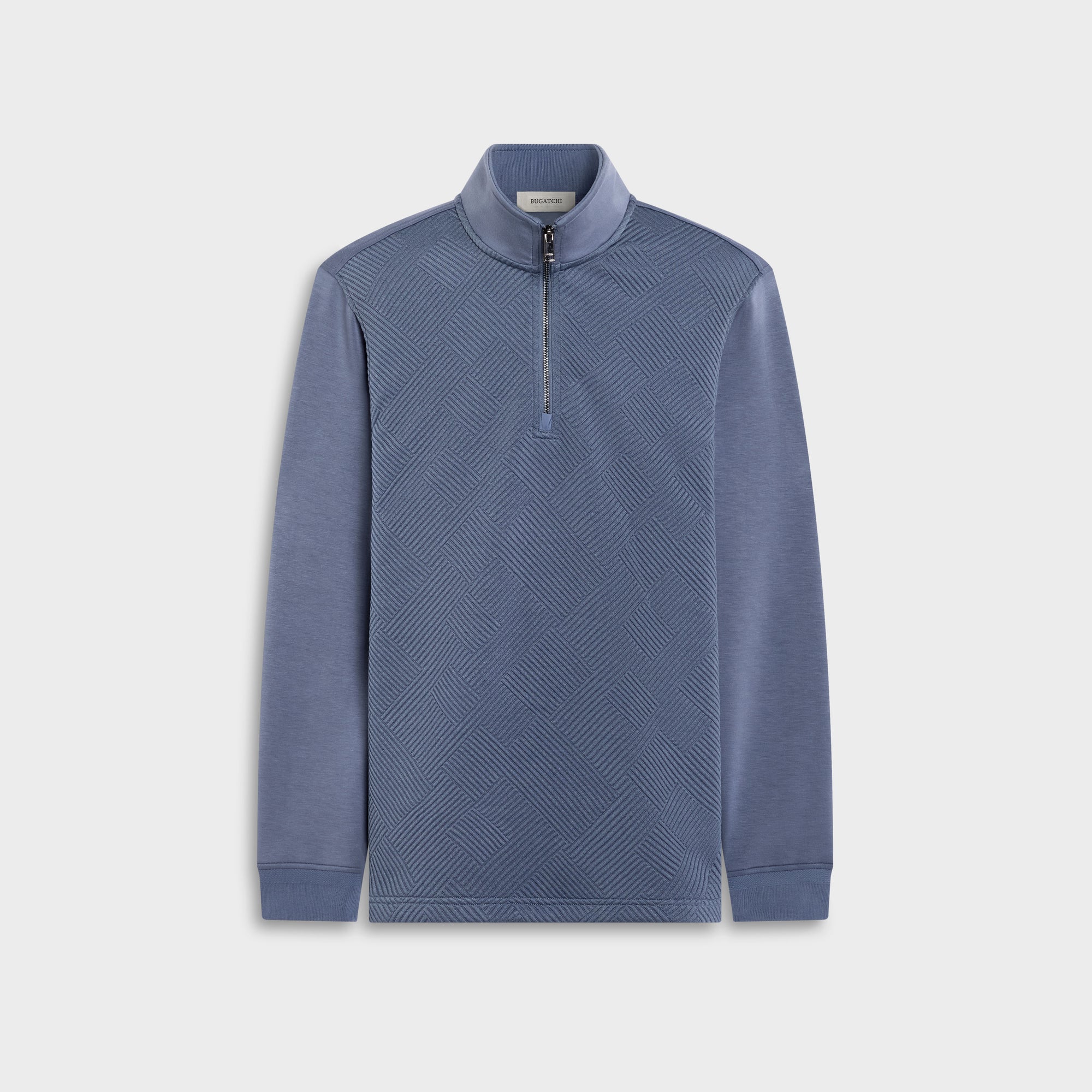 Soft Touch Geometric Jacquard Quarter-Zip Pullover