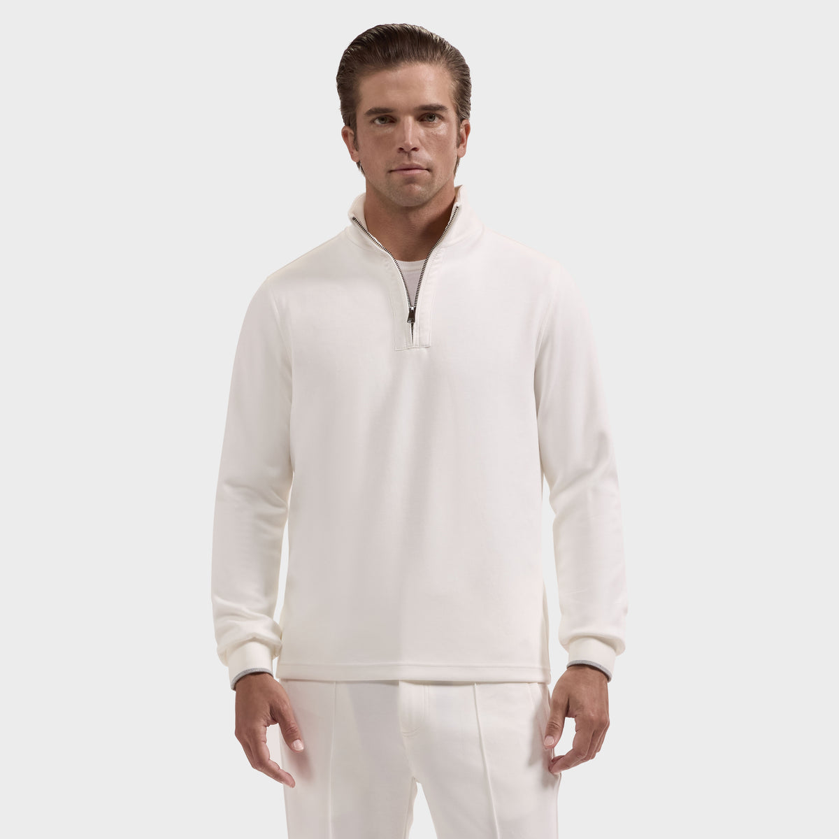Soft Touch Solid Quarter-Zip Pullover