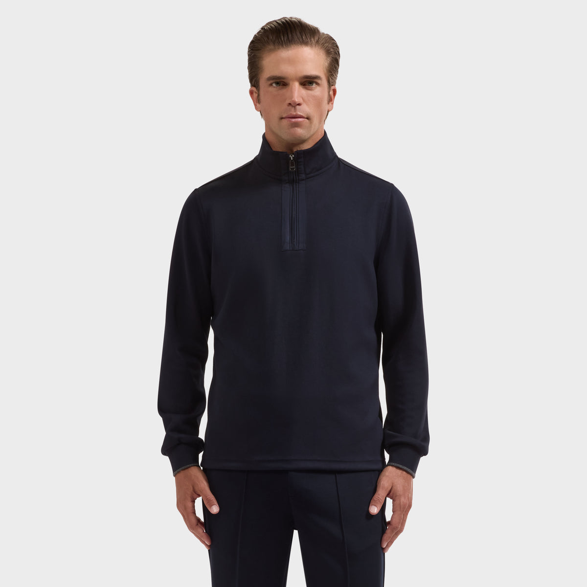 Soft Touch Solid Quarter-Zip Pullover